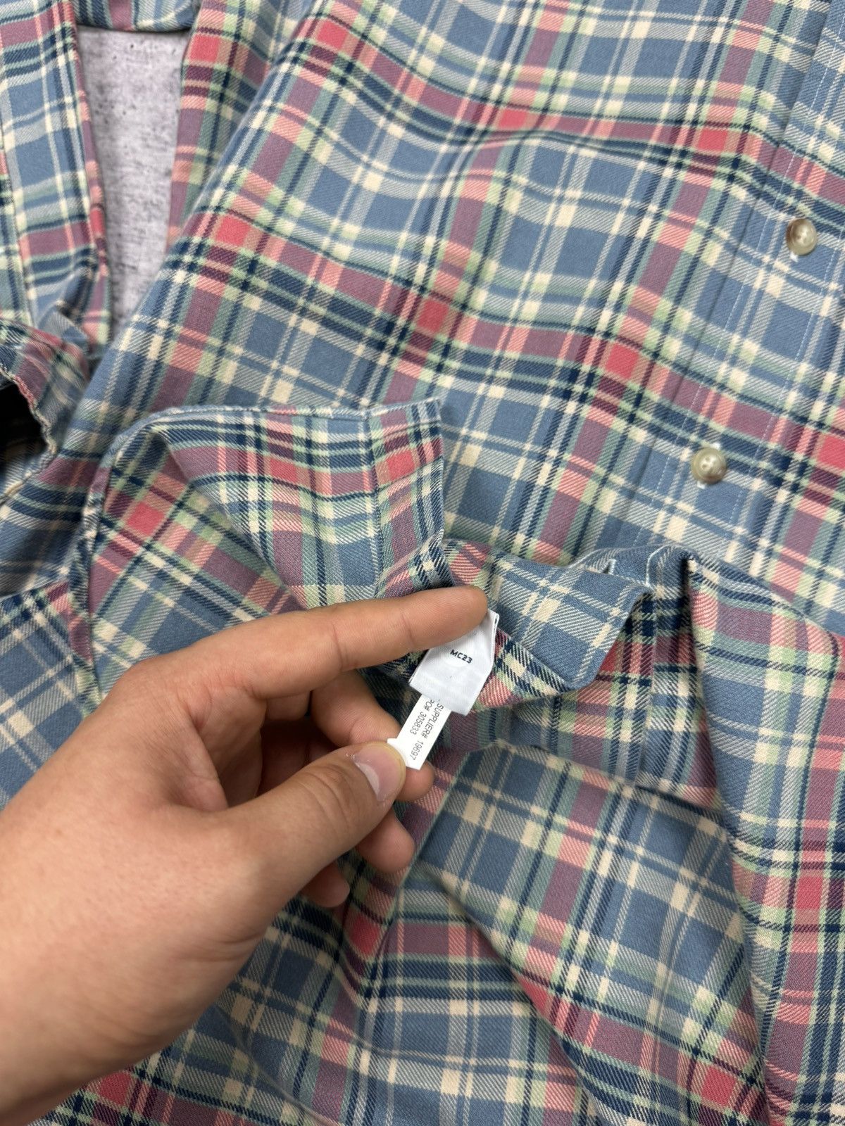 Polo Ralph Lauren × Vintage Vintage Y2K Style Ralph Lauren Plaid Checkered Flannel Shirt Size US S / EU 44-46 / 1 - 13 Thumbnail