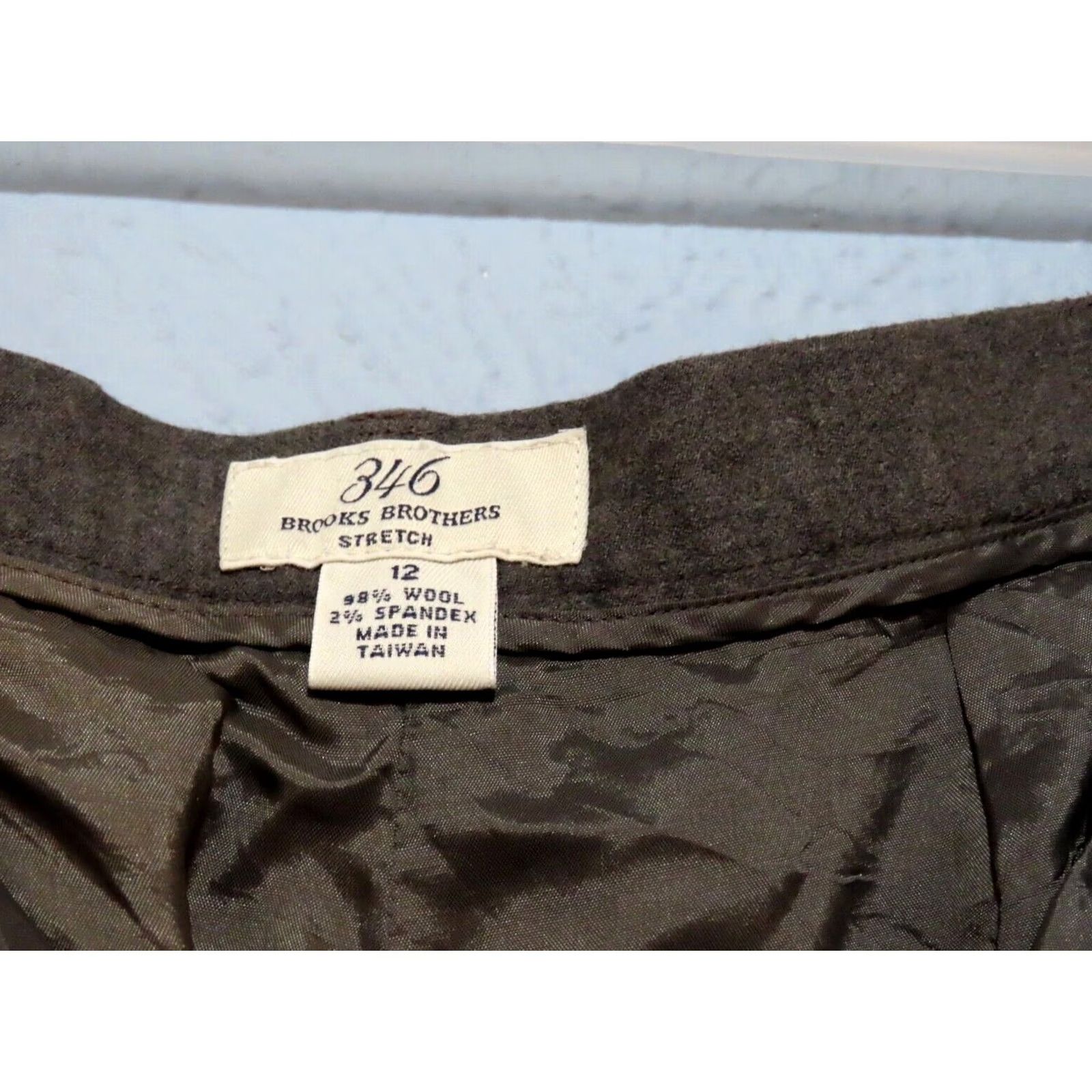 Brooks Brothers Brooks Brothers Dress Pants Women's 12 Gray Wool 98% Wool Blend Dresses Pants Wool Dress Pants Women 12 Gray Brooks Brothers Size 34" / US 12 / IT 48 - 4 Thumbnail