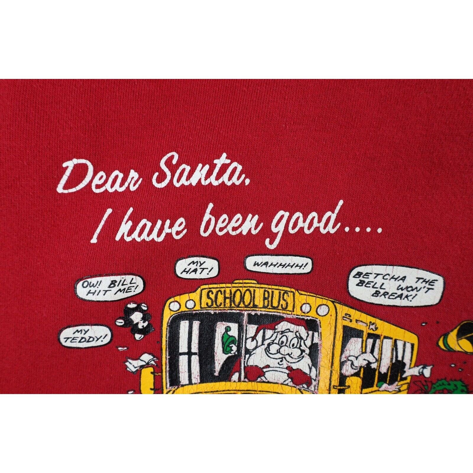 Vintage Vintage 90s Streetwear Faded Christmas School Bus Sweatshirt Size XXL / US 16-18 / IT 52-54 - 5 Thumbnail