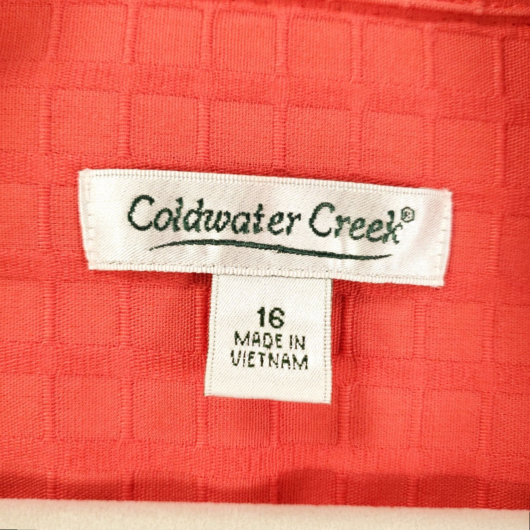 Coldwater Creek Coldwater Creek Womens Jacket 16 Orange Grid Texture Long Sleeve Snap Up Pockets Size XXL / US 16-18 / IT 52-54 - 3 Thumbnail