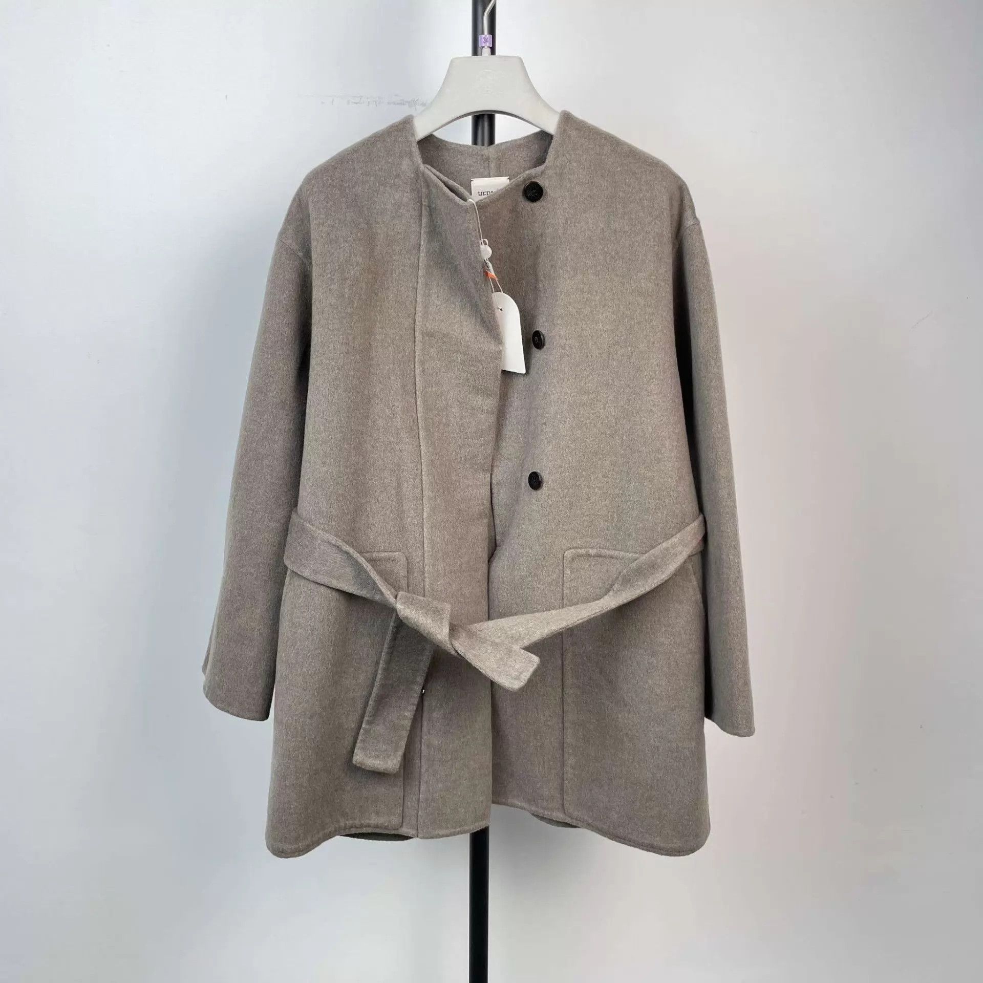 Hermes Hermès Gray Cashmere Coat 34 New with tags Size XS / US 0-2 / IT 36-38 - 1 Thumbnail