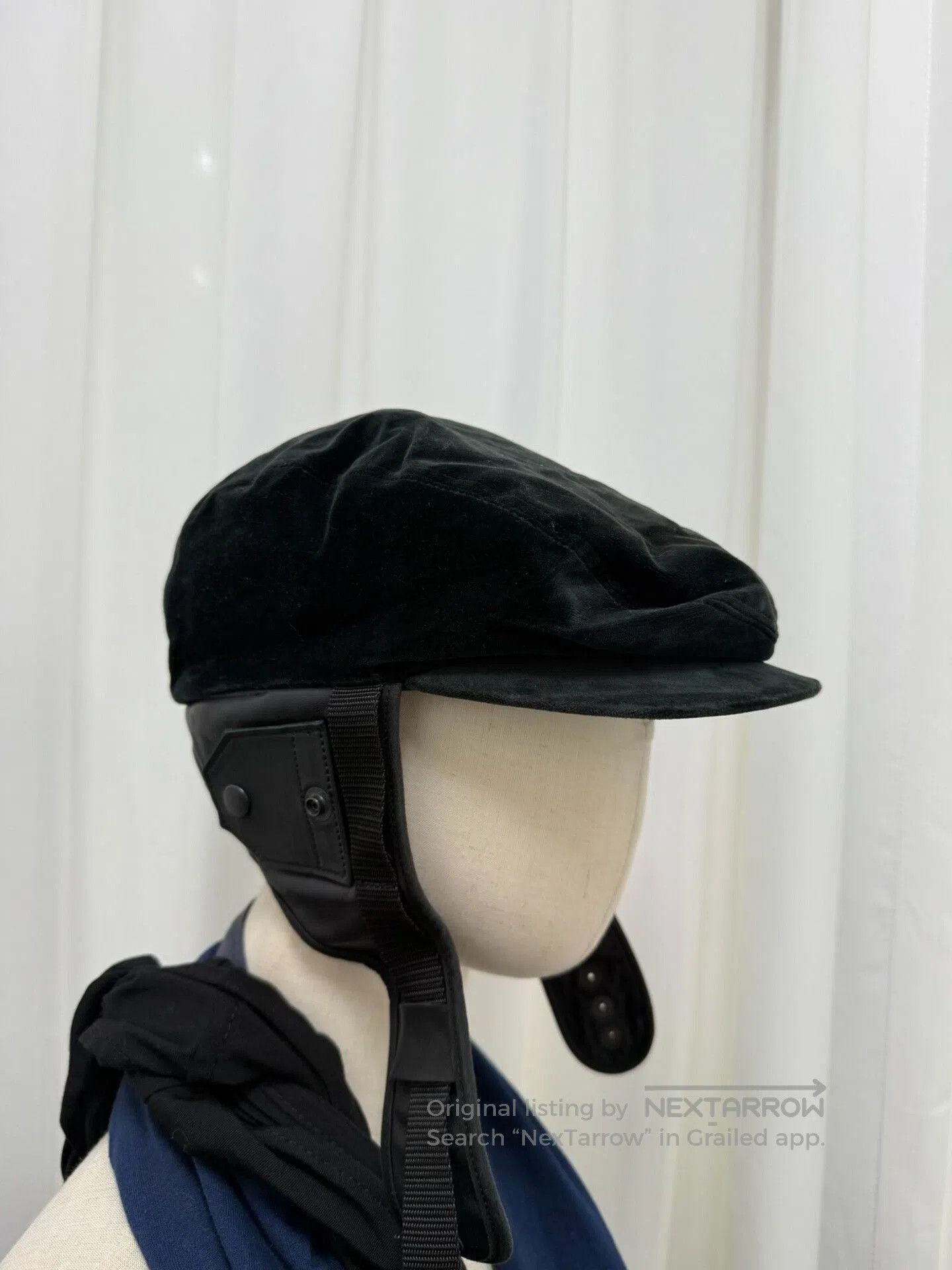 Comme des Garcons black military velvet painter cap. Size ONE SIZE - 3 Thumbnail