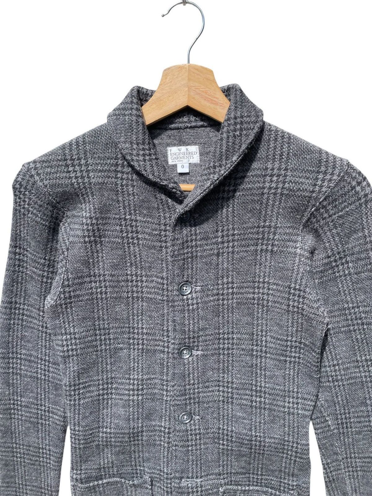 Engineered Garments RARE🔥 Engineered Garments Wool Plaid Shawl Collar Cardigan Size XS / US 0-2 / IT 36-38 - 4 Thumbnail