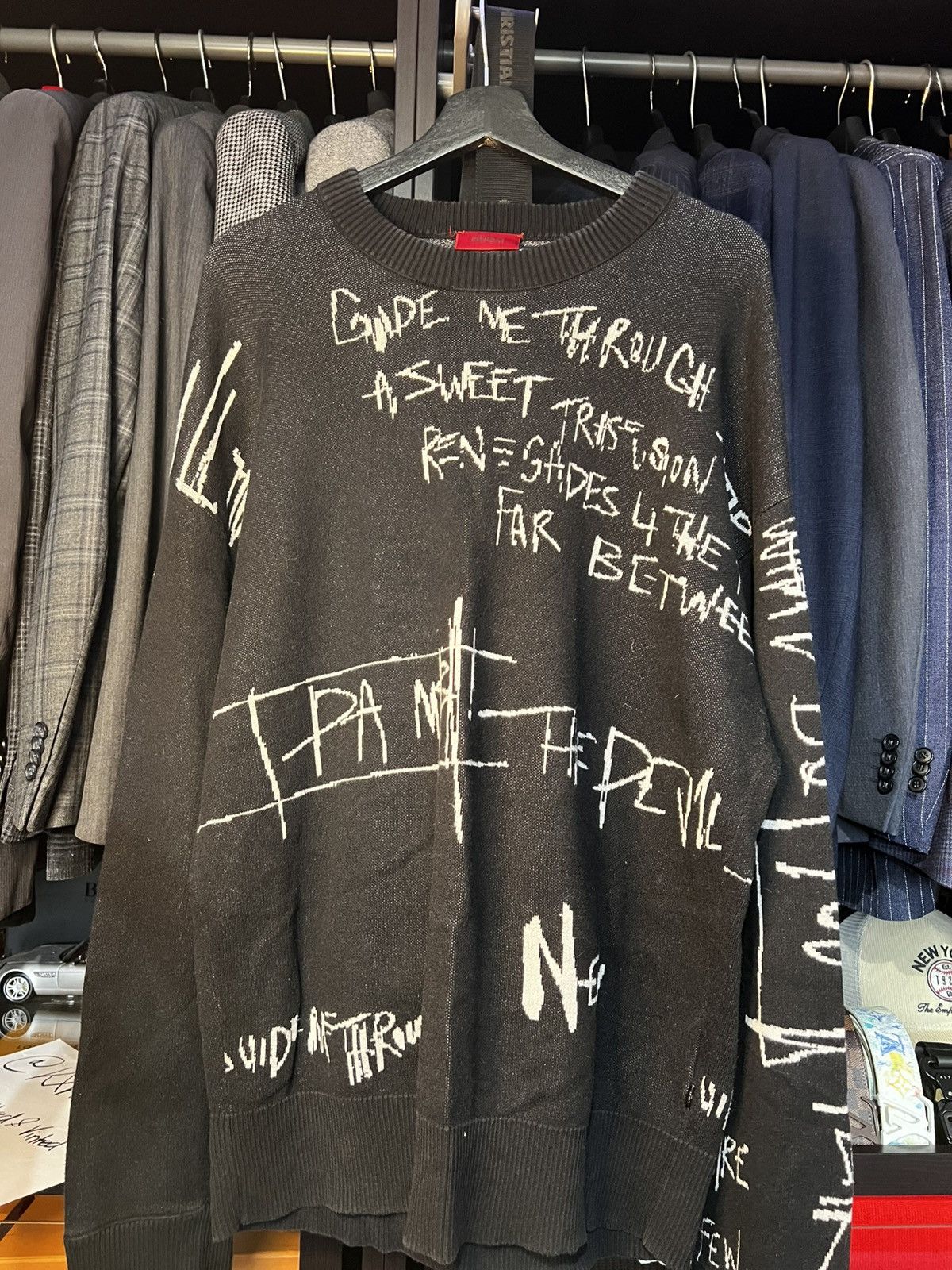 Hugo × Hugo Boss Hugo by Hugo Boss Sweater - Black Graffiti. Size L Size US L / EU 52-54 / 3 - 1 Thumbnail