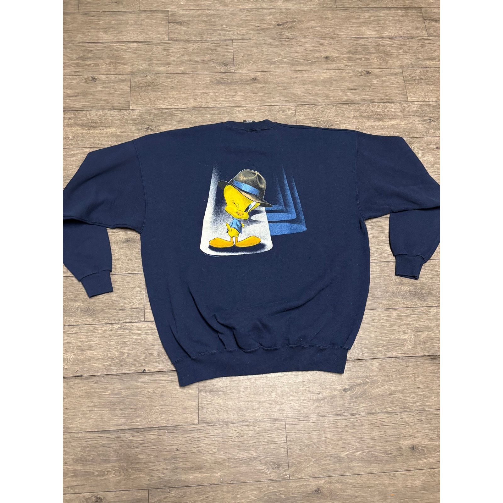 Cartoon Network × Vintage Vintage Tweety Bird Fedora Blue Sweatshirt Sz 3XL Size US XXL / EU 58 / 5 - 1 Thumbnail