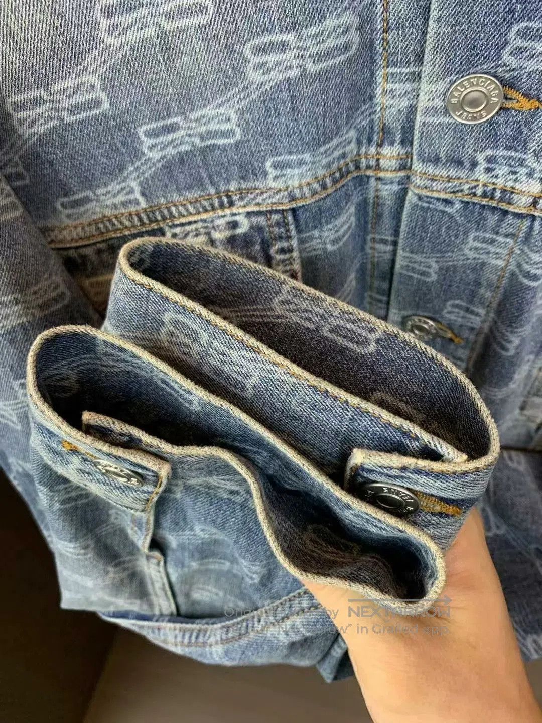 Balenciaga balenciaga all-over print denim jacket. Size US L / EU 52-54 / 3 - 6 Thumbnail