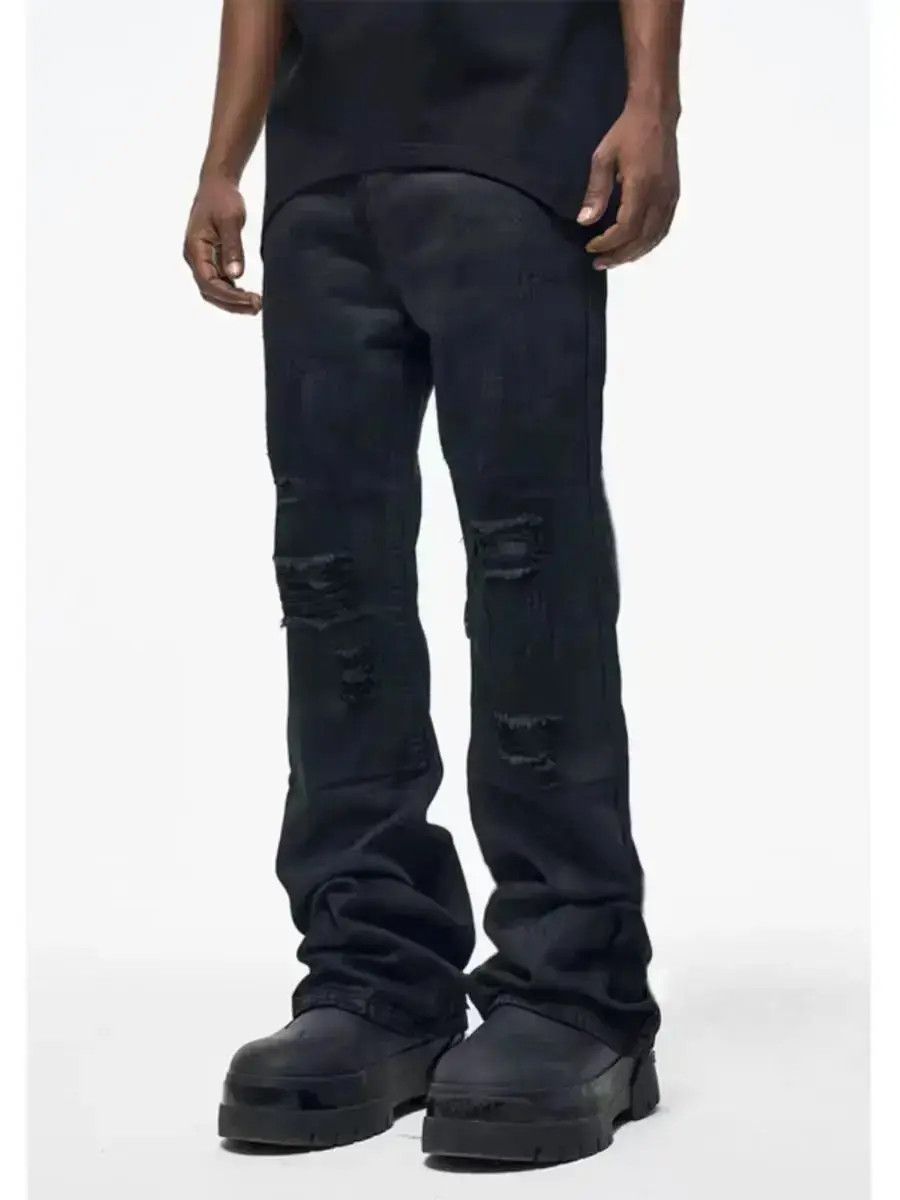 Japanese Brand High street hip hop fake ripped coated baggy jeans Size US 32 / EU 48 - 6 Thumbnail