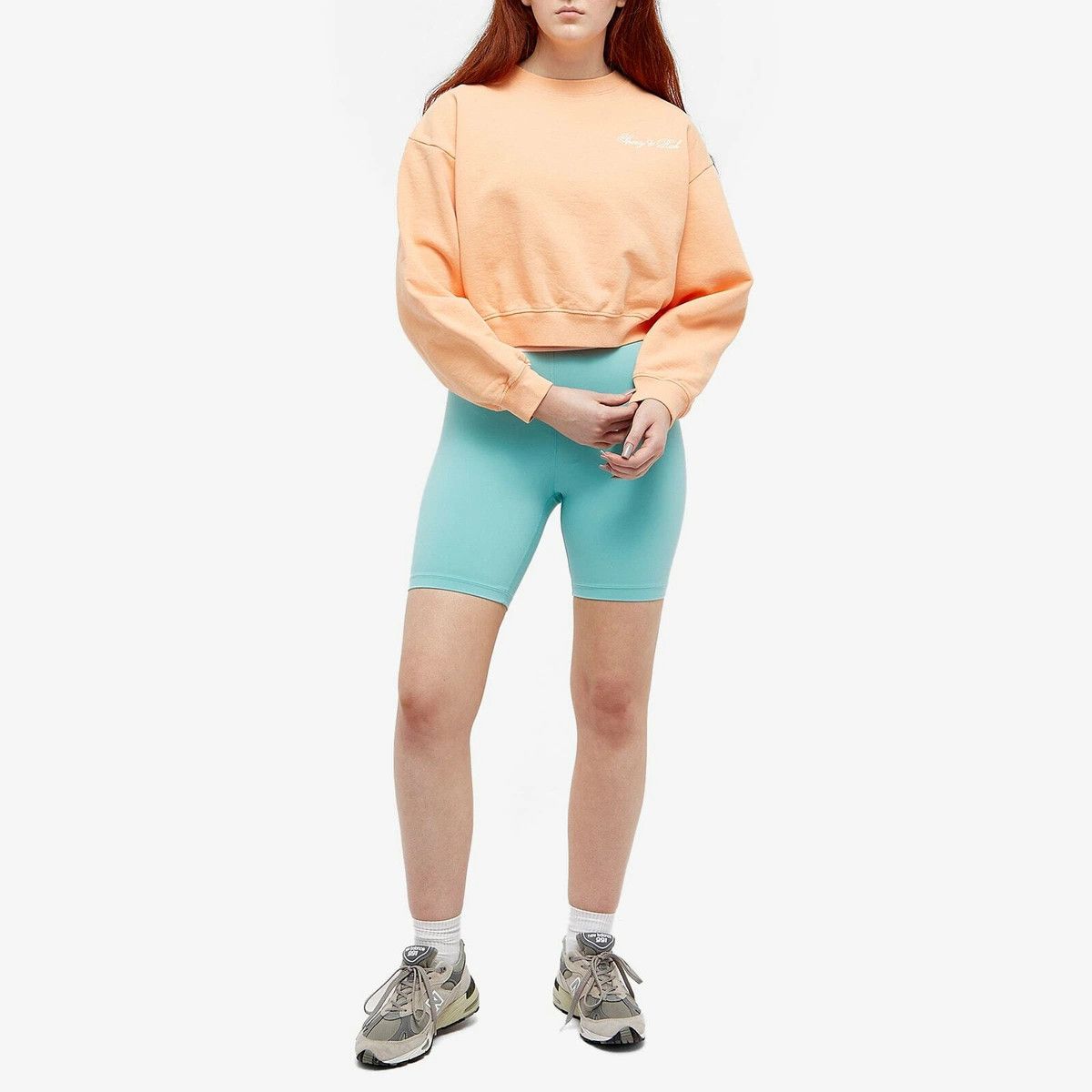 Sporty & Rich o1mle0525 80S Runner Biker Short in Light Blue Size 28" / US 6 / IT 42 - 4 Thumbnail