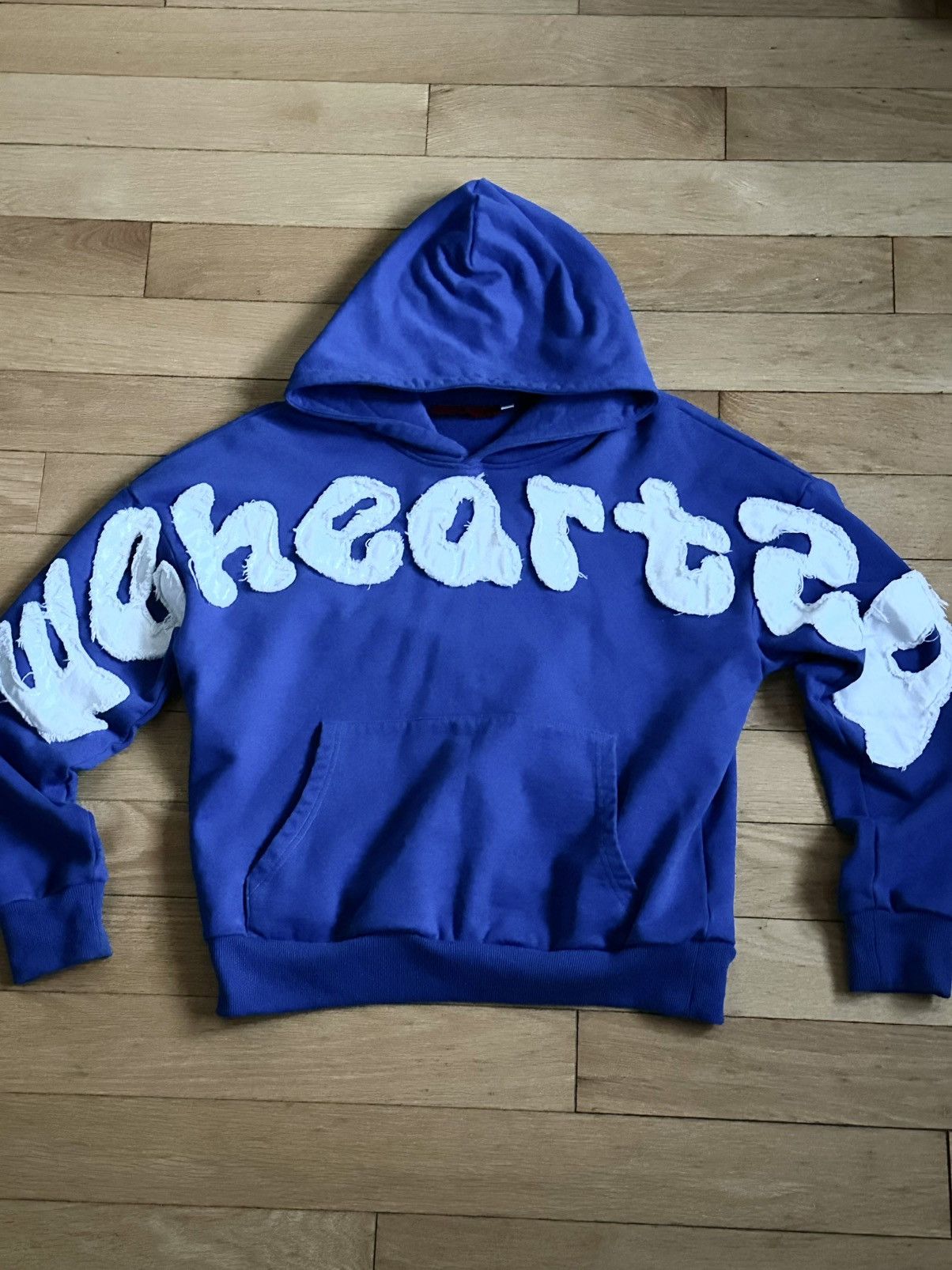 weheartza cross-chest hoodie