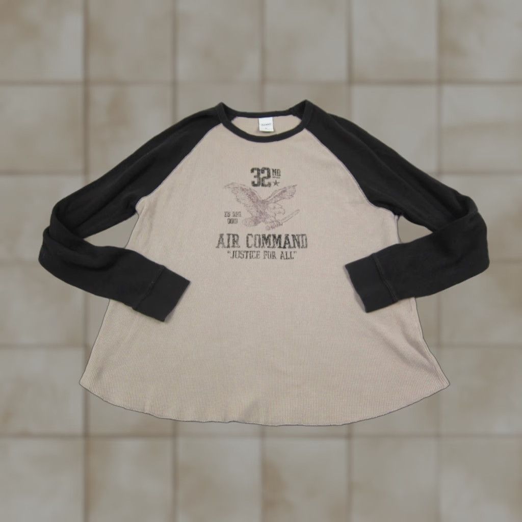 Old Navy VINTAGE Old Navy Shirt XL Beige Black Air Force Thermal Command Mens XL Beige Dark Ne Spacer? Size US XL / EU 56 / 4 - 1 Thumbnail