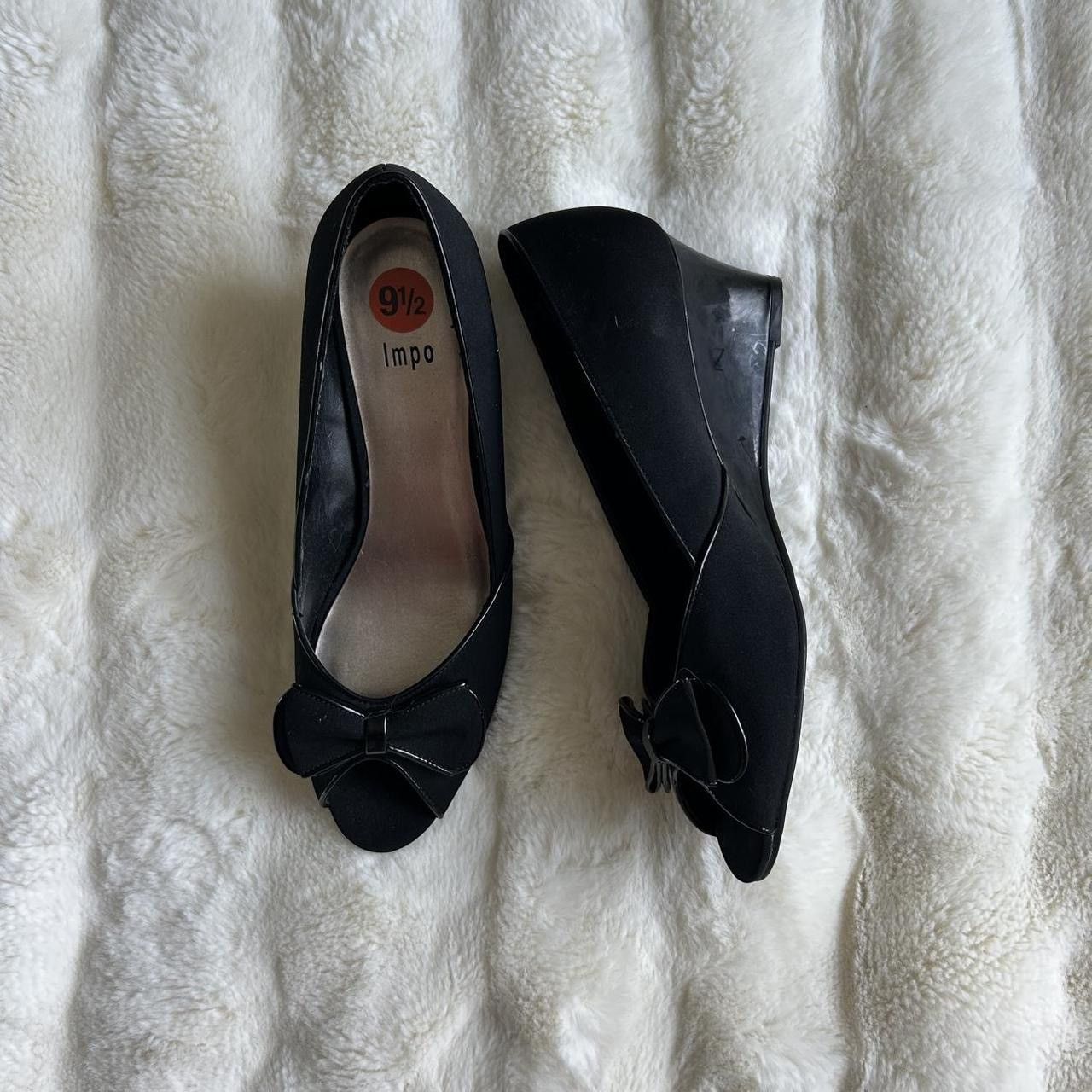 Other impo black peep toe kitten wedge heels ⋆˙⟡ Size US 9.5 / IT 39.5 - 1 Thumbnail