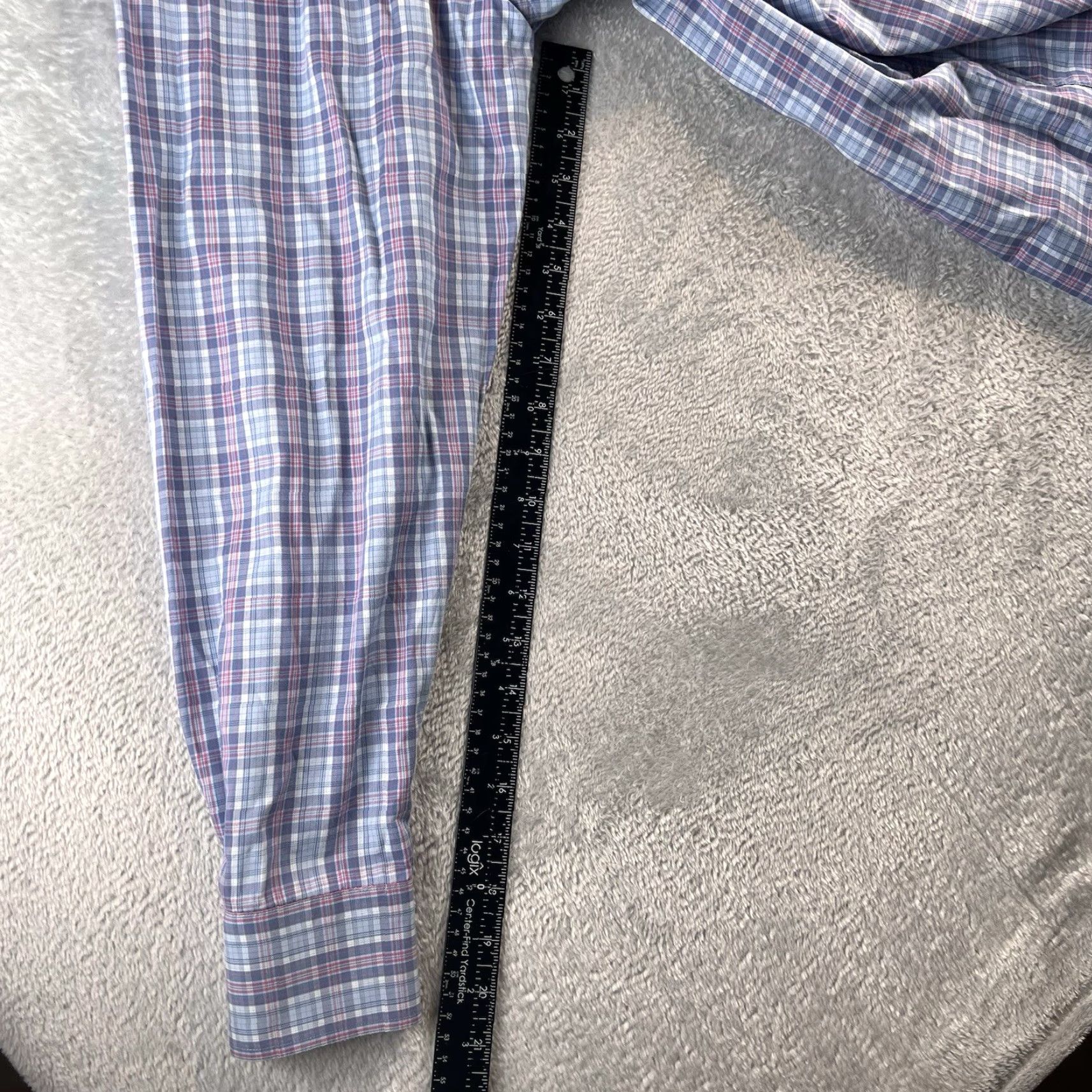 Peter Millar Peter Millar Shirt Mens 2XL Blue Plaid Button-Up Long Sleeve Preppy Casual Business Travel Mens Size US XXL / EU 58 / 5 - 7 Thumbnail