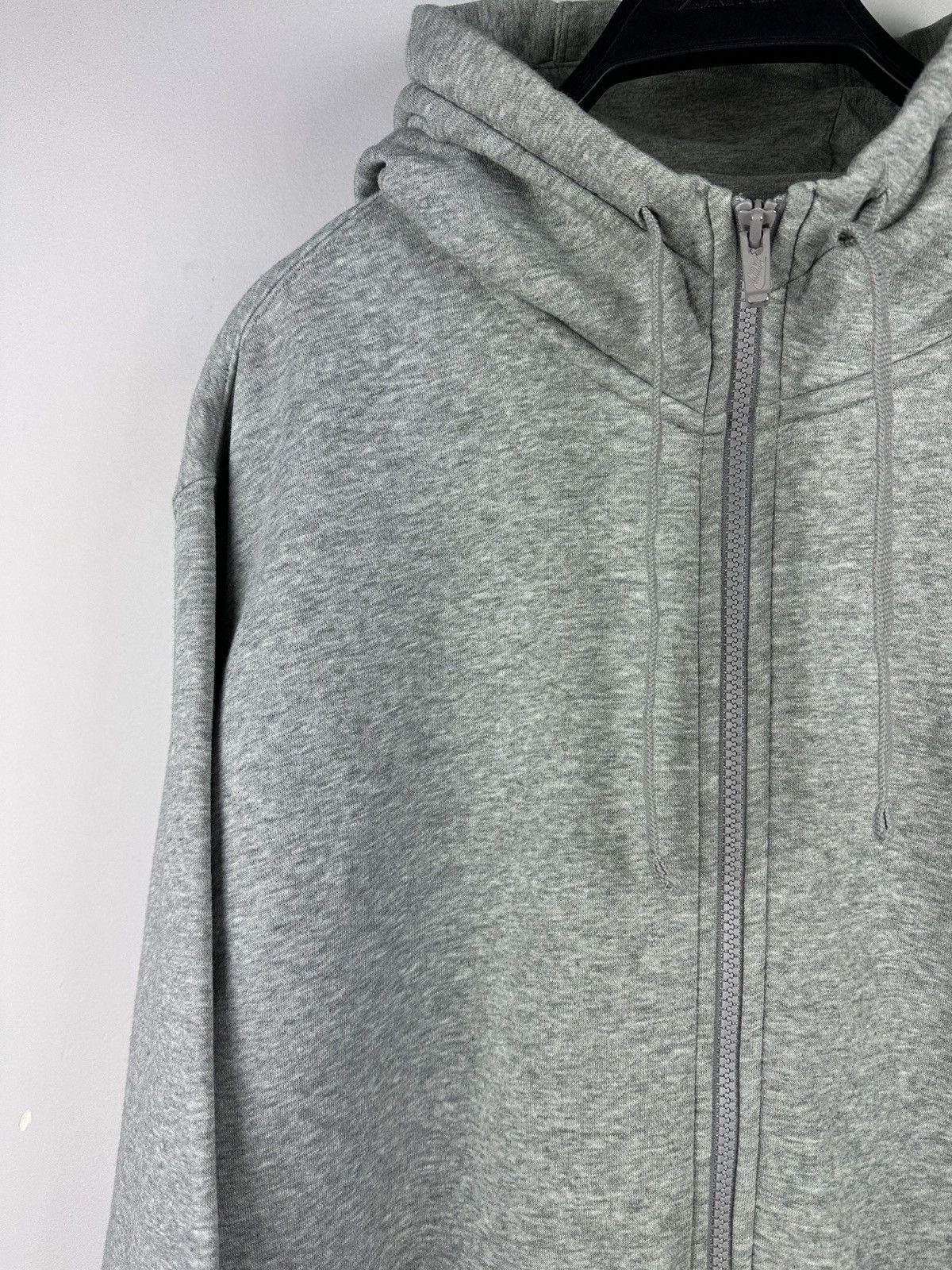 Nike × Vintage Y2K Nike Basic Grey Zip Hoodie Size US XL / EU 56 / 4 - 2 Thumbnail