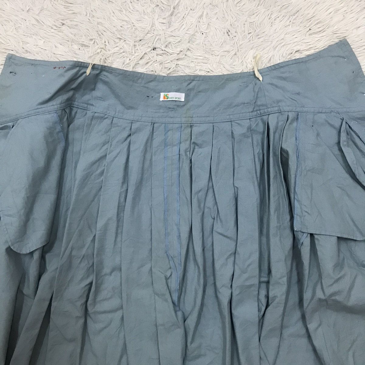 Issey Miyake Vintage Is Issey Sport Denim Button Up Box Pleats Skirt Size 24" / US 00 / IT 34 - 13 Thumbnail