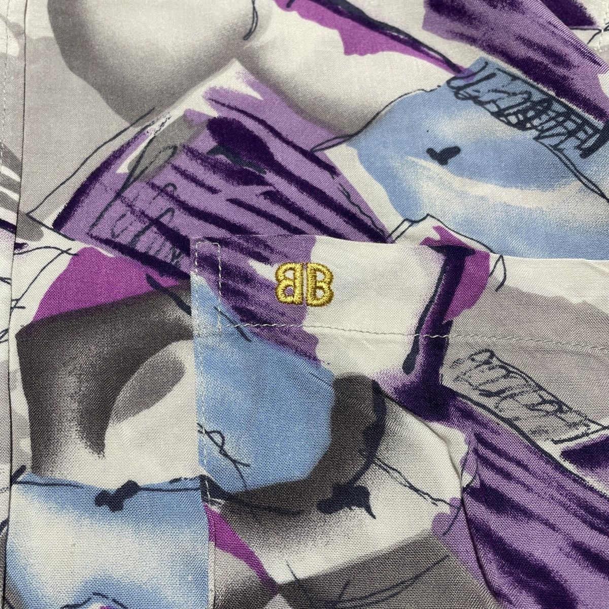 Balenciaga Rare 1993 Balenciaga Shirts Pattern Size US L / EU 52-54 / 3 - 4 Thumbnail