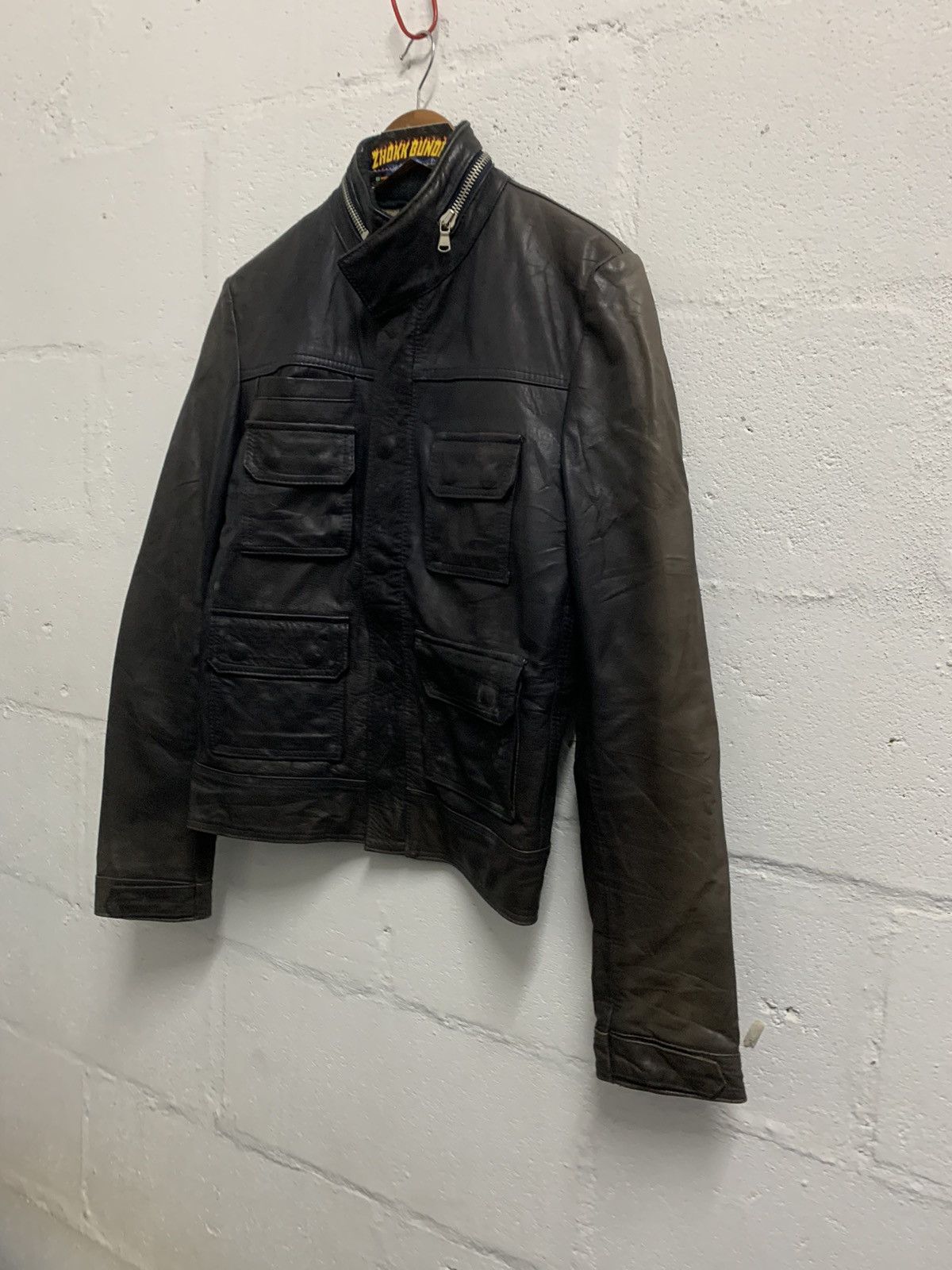 Dacute Vintage Dacute Distressed Leather Jacket Size US S / EU 44-46 / 1 - 2 Thumbnail