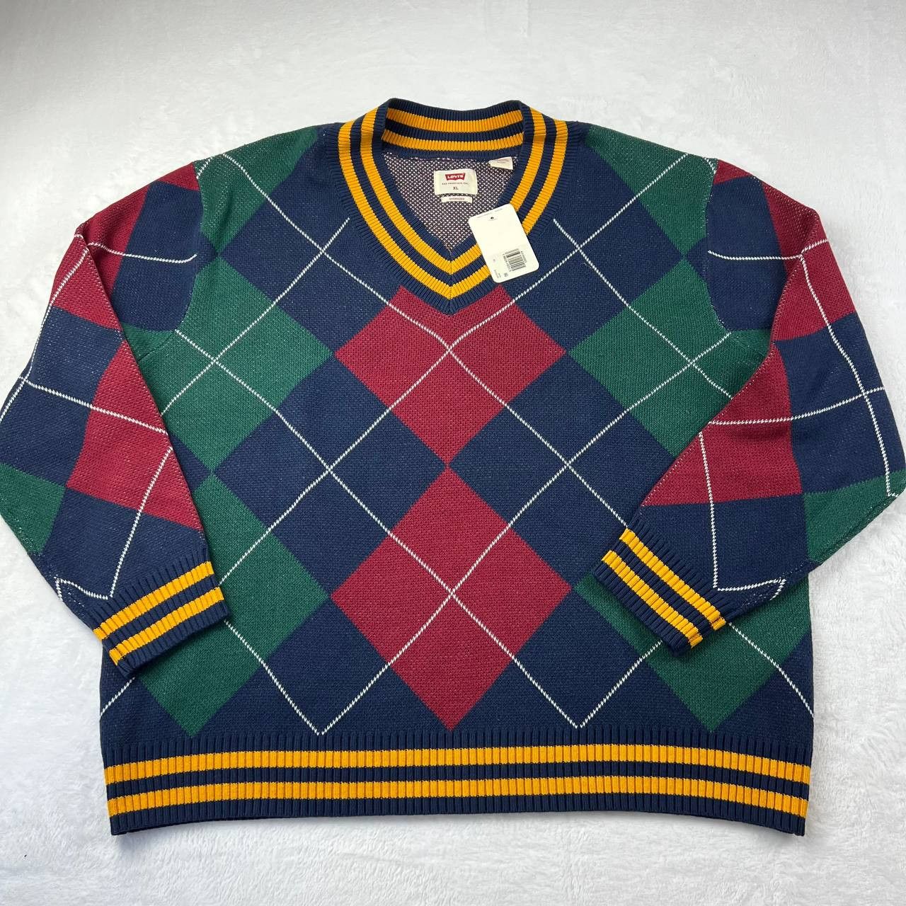 Levi's Levi's XL Retro Stay Loose Oversized V-Neck Sweater New Men Size US XL / EU 56 / 4 - 1 Thumbnail
