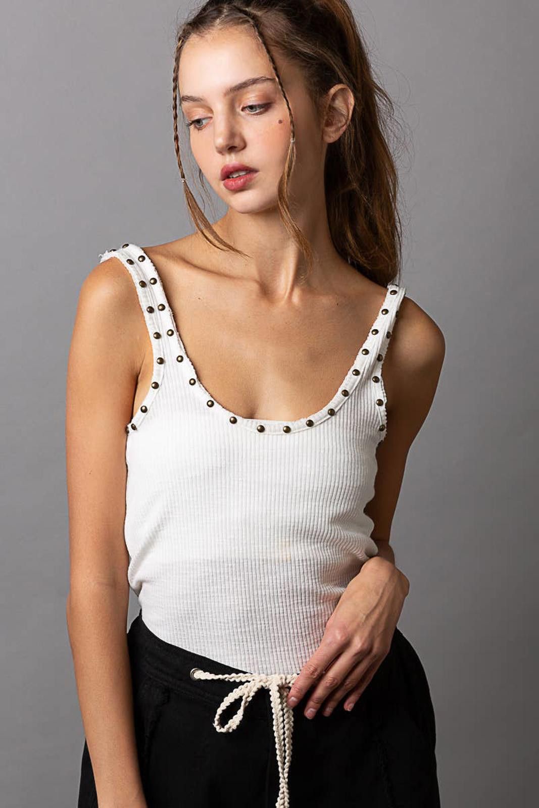 Other Stud Detail Scoop Neck Sleeveless Top Size S / US 4 / IT 40 - 4 Thumbnail