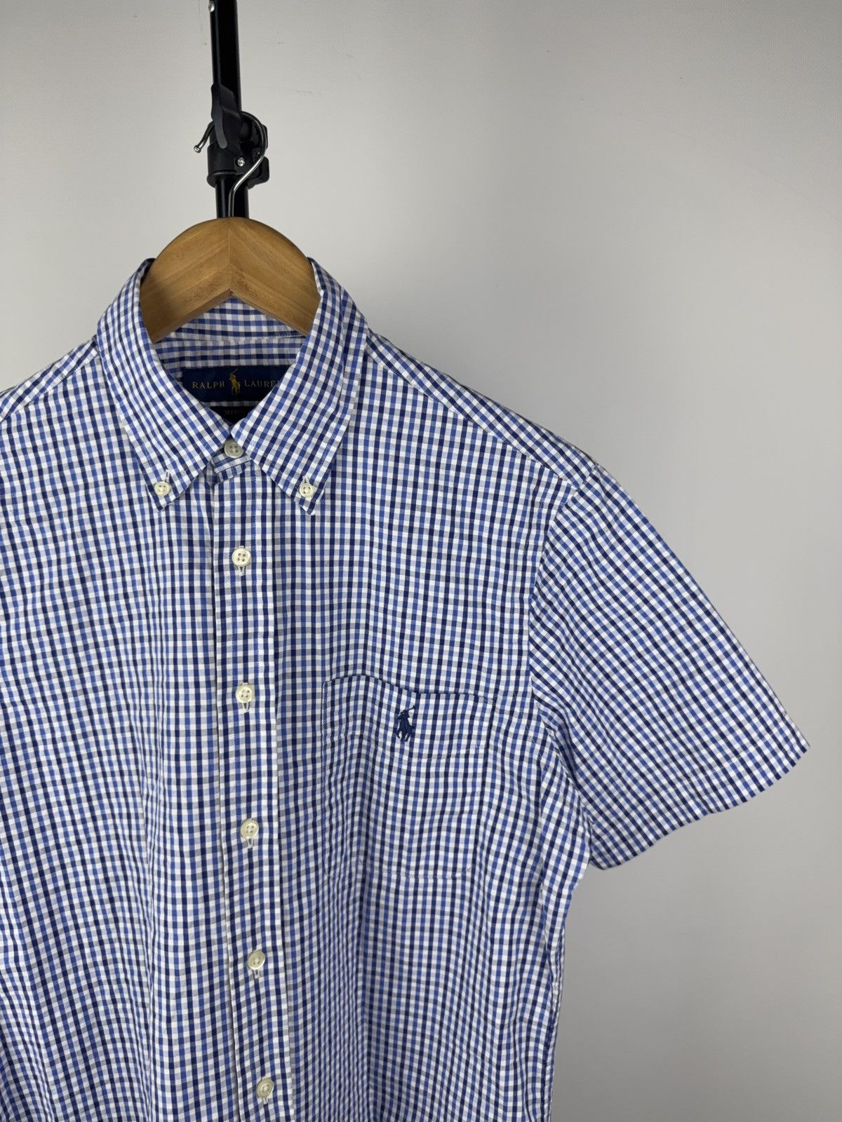 Polo Ralph Lauren 00s Luxury Ralph Lauren Seersucker Gingham Shirt Blue Size US S / EU 44-46 / 1 - 2 Thumbnail