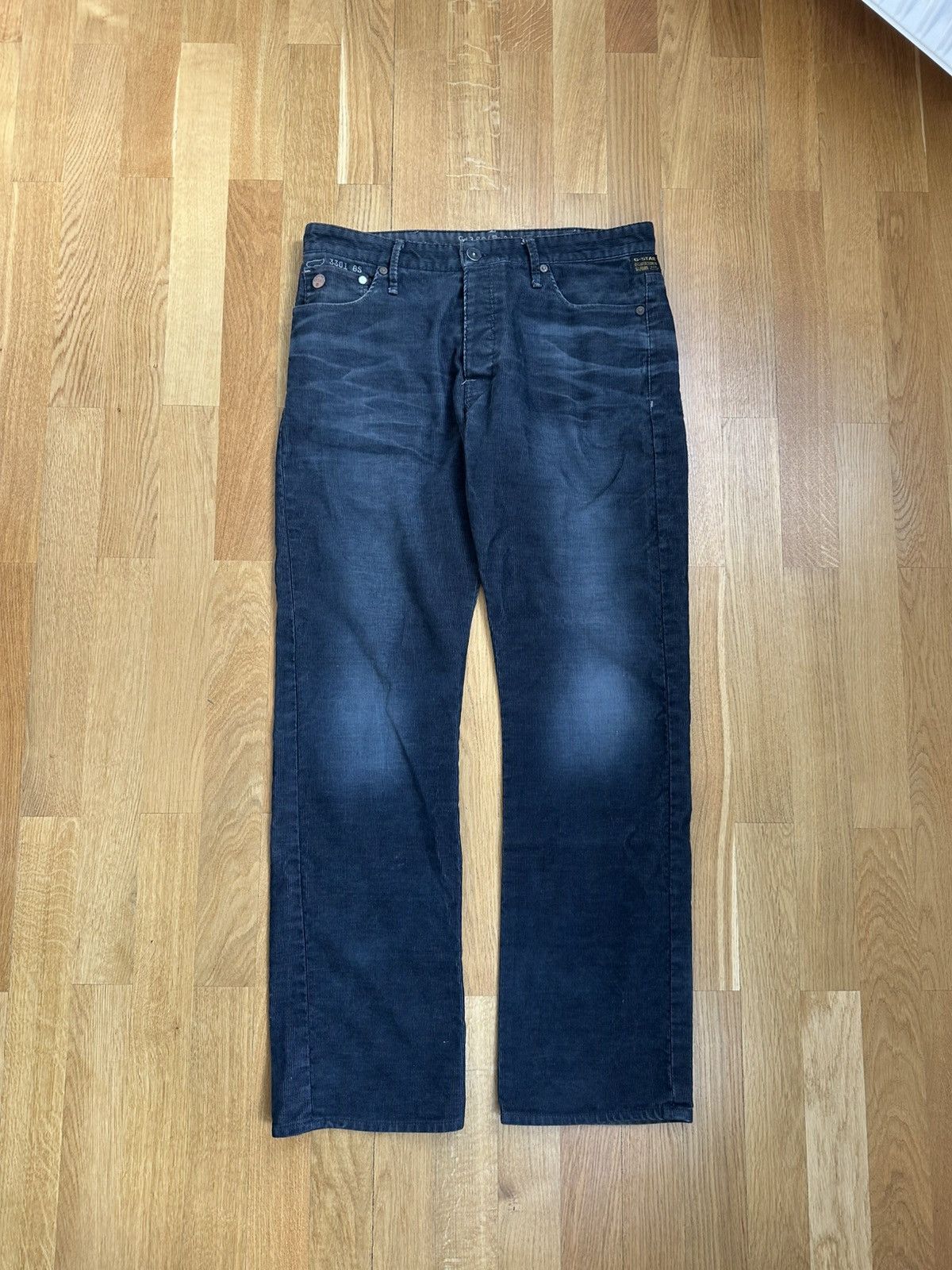 G-Star Vintage G-star Corduroy Pants Patch Logo Y2K Size US 33 - 1 Thumbnail
