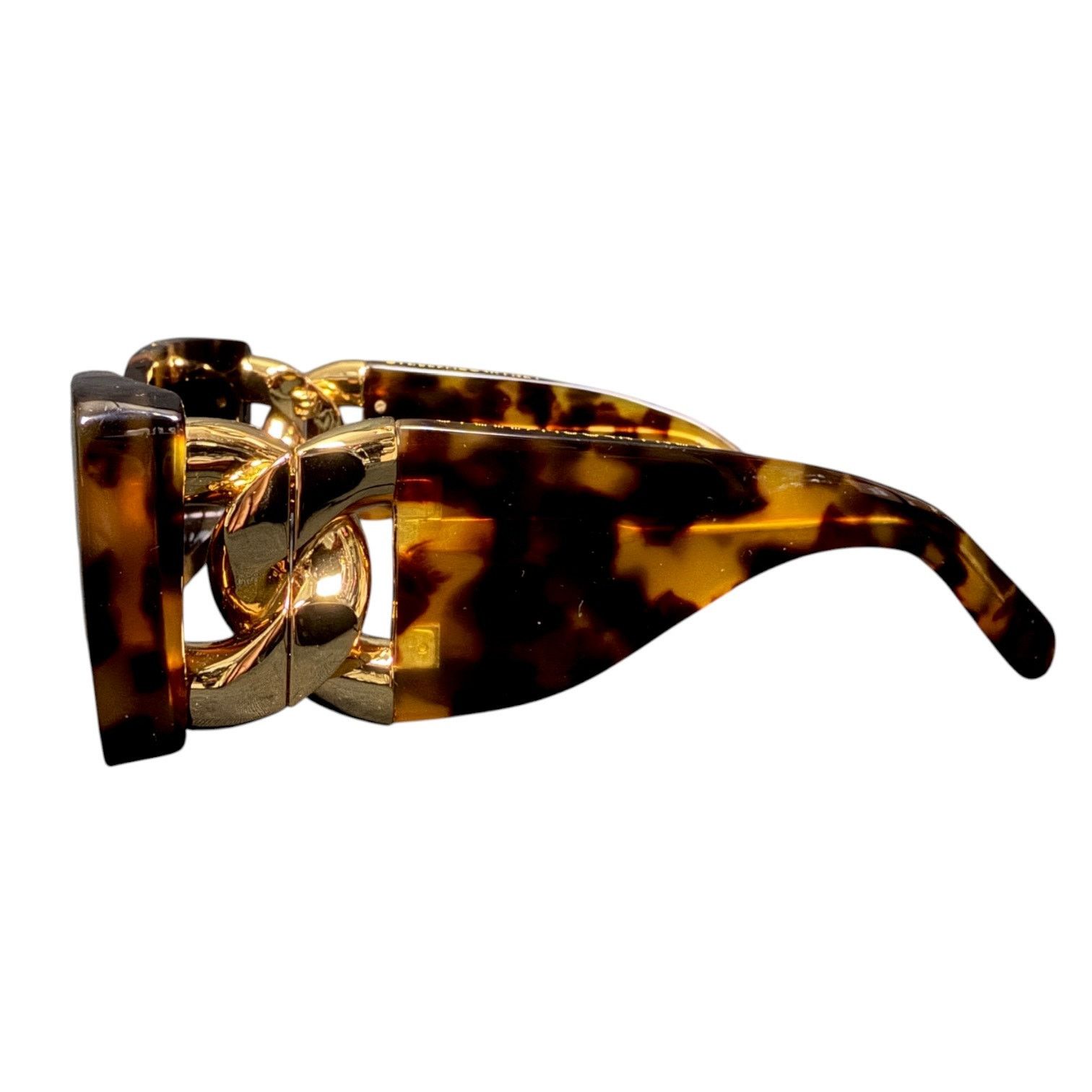 Stella McCartney Stella McCartney Tortoise Shell Gold Chain 54mm Sunglasses Size ONE SIZE - 3 Thumbnail