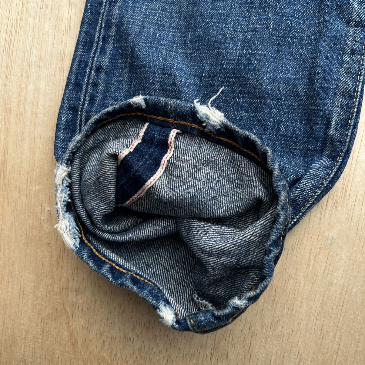 Mr. Olive Mr. OLIVE SELVEDGE DENIM PATCHWORK DISTRESSED JAPANESE BRAND Size US 29 - 3 Thumbnail