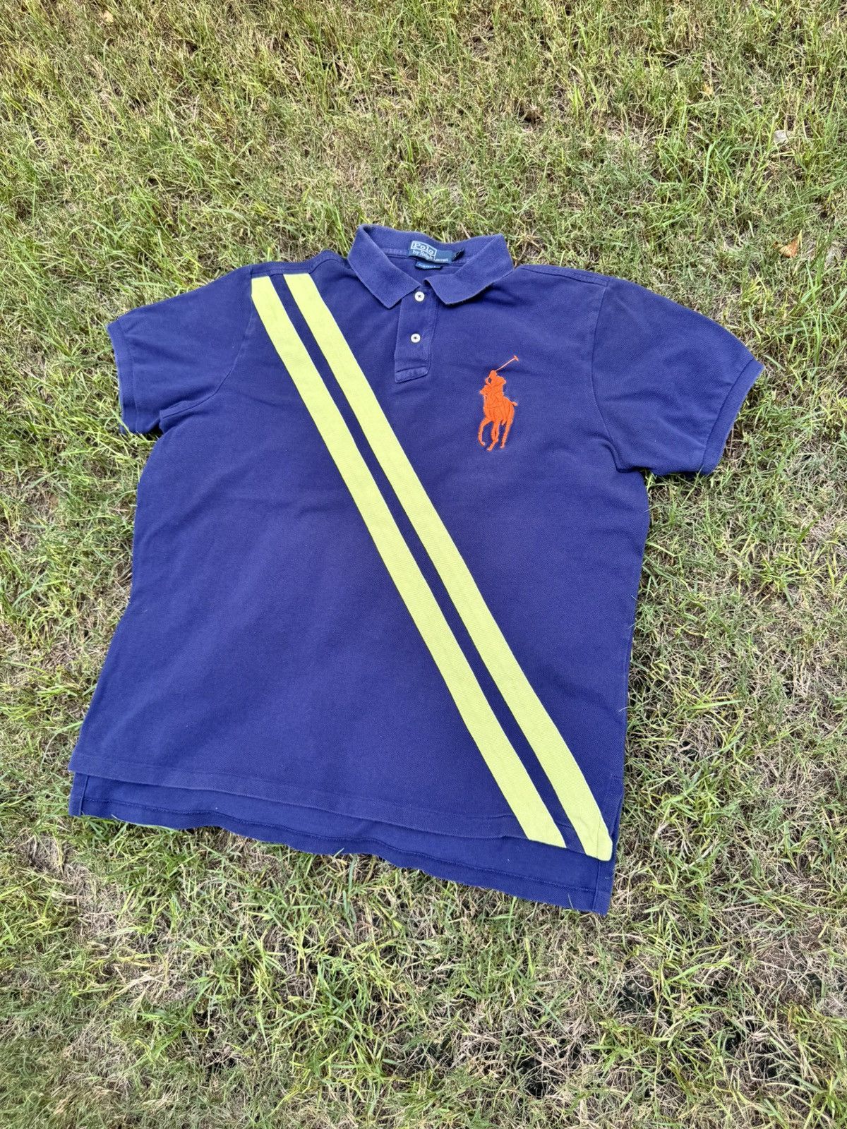 Polo Ralph Lauren Vintage Ralph Lauren Polo Shirt Mens Blue Green Rugby Size US XL / EU 56 / 4 - 2 Thumbnail