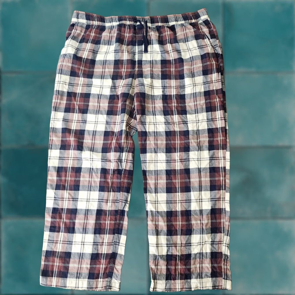 Vintage Goodfellow Mens XXL Flannel Pajama Lounge Pants Plaid Cotton Drawstring Regular Winter Holiday Mens Size US 39 - 1 Thumbnail