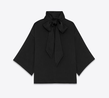 blouse in crepe satin