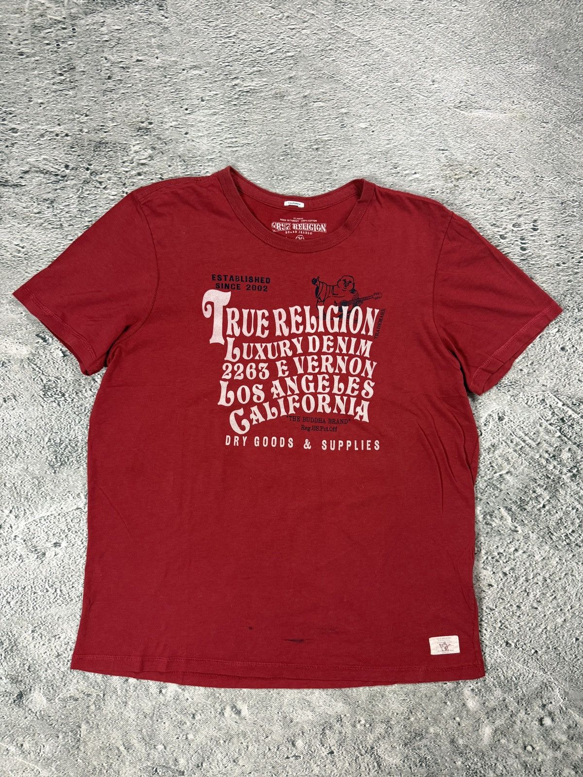 True Religion True Religion Red T-shirt logo California Size US L / EU 52-54 / 3 - 2 Thumbnail