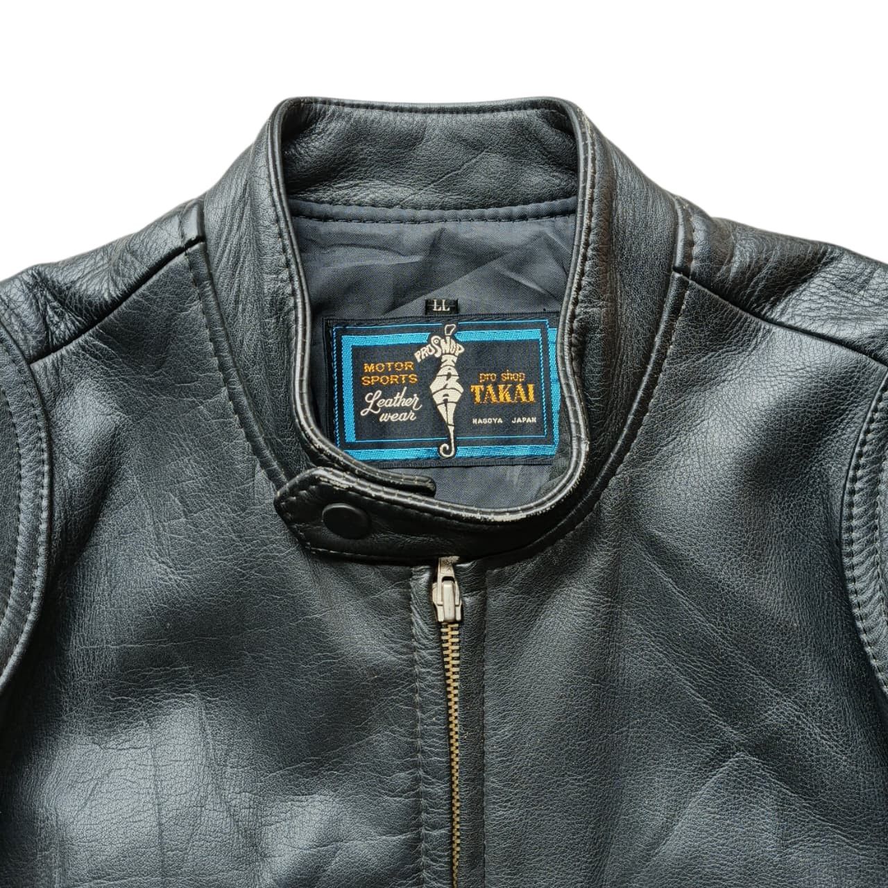 Vintage Leather Biker Jacket Motor Shop Pro Shop Takai Size US L / EU 52-54 / 3 - 5 Thumbnail