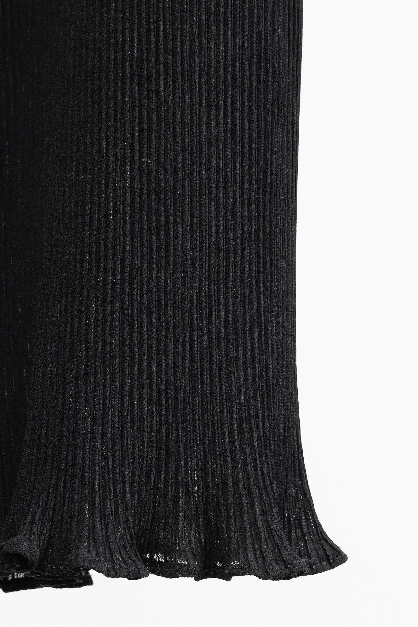 MCQ McQ Black Pleated Wide-Leg Lettuce-Hem Pants Size 26" / US 2 / IT 38 - 7 Thumbnail