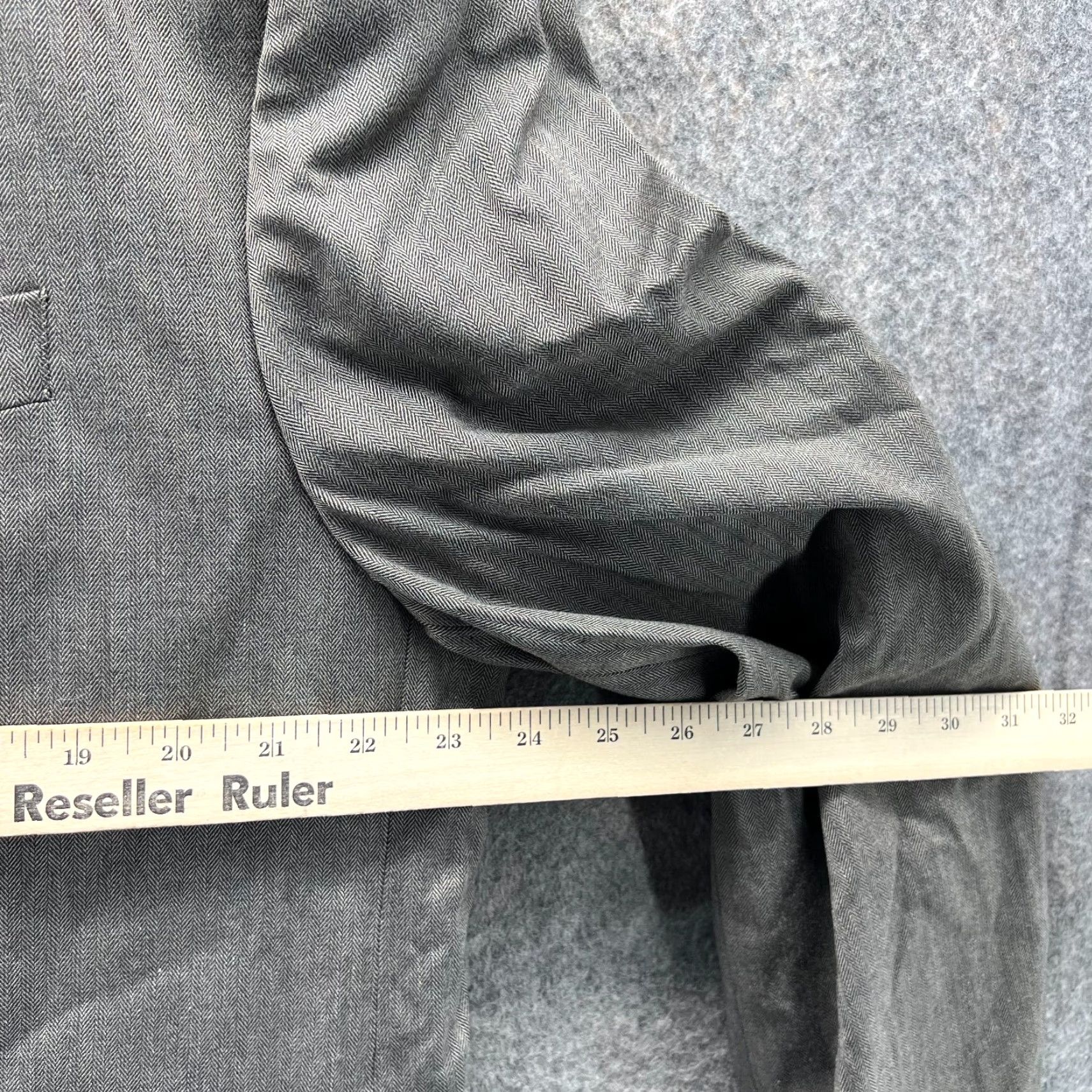 Banana Republic Banana Republic Blazer Men 46L Adult Gray Wool Herringbone Single-Breasted Jacket Coat Casual Long Leftovers Size 46R - 6 Thumbnail