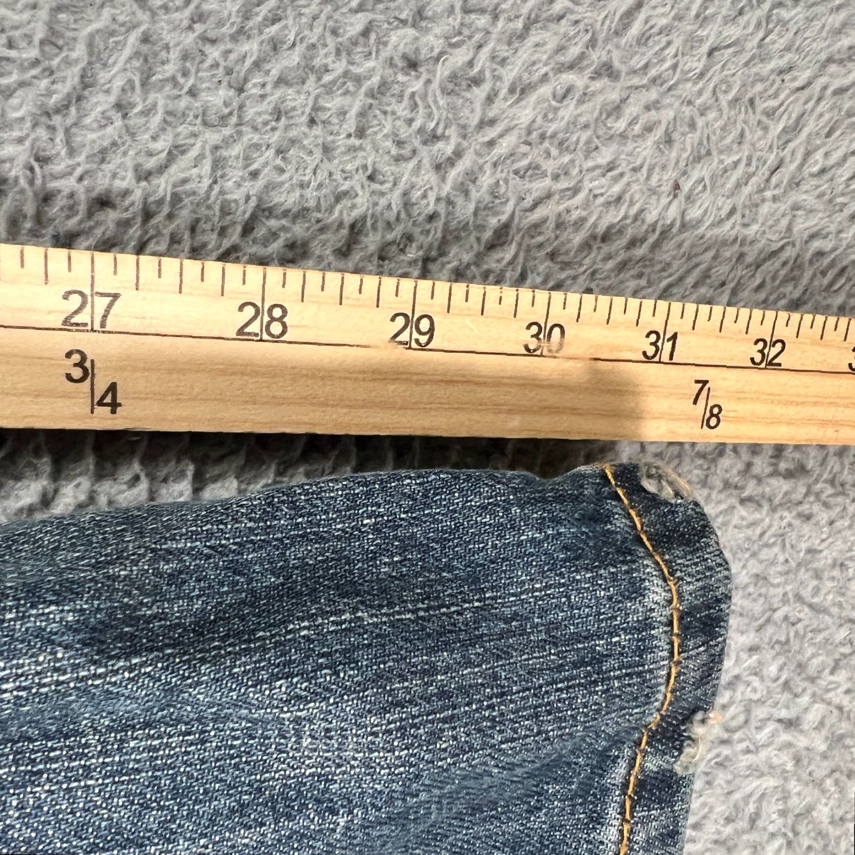 Levi's Levi's 559 Jeans Mens 36x30 Relaxed Fit Straight Dark Wash Blue Denim Grunge Size US 36 / EU 52 - 3 Thumbnail
