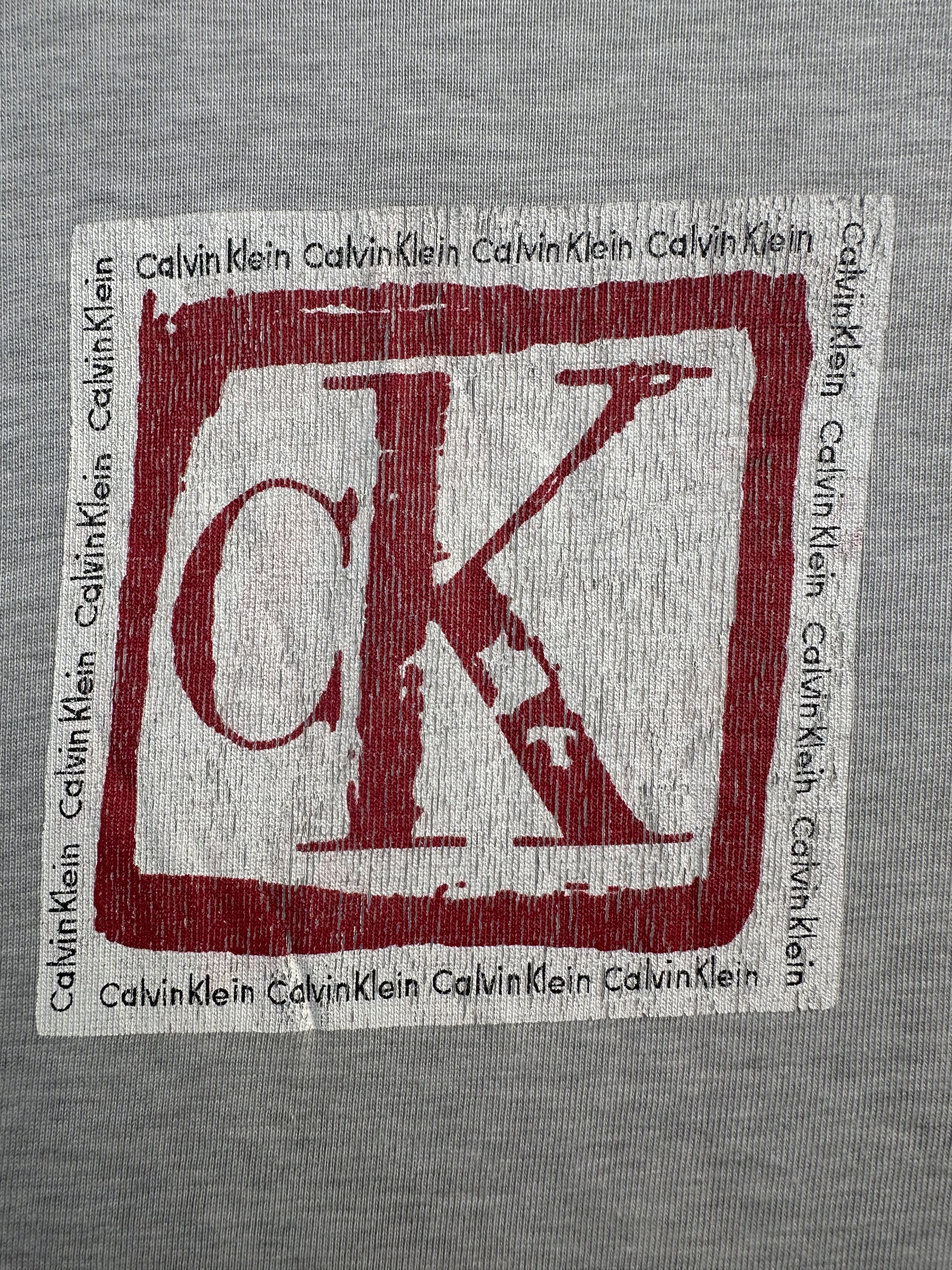 Calvin Klein Vintage 90s Calvin Klein Box Logo Tee Size US S / EU 44-46 / 1 - 3 Thumbnail