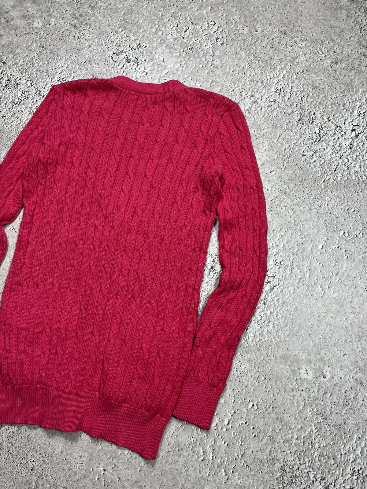 Polo Ralph Lauren Polo Ralph Lauren Cable Knit Cardigan Pink Button Up Size S Size S / US 4 / IT 40 - 11 Thumbnail