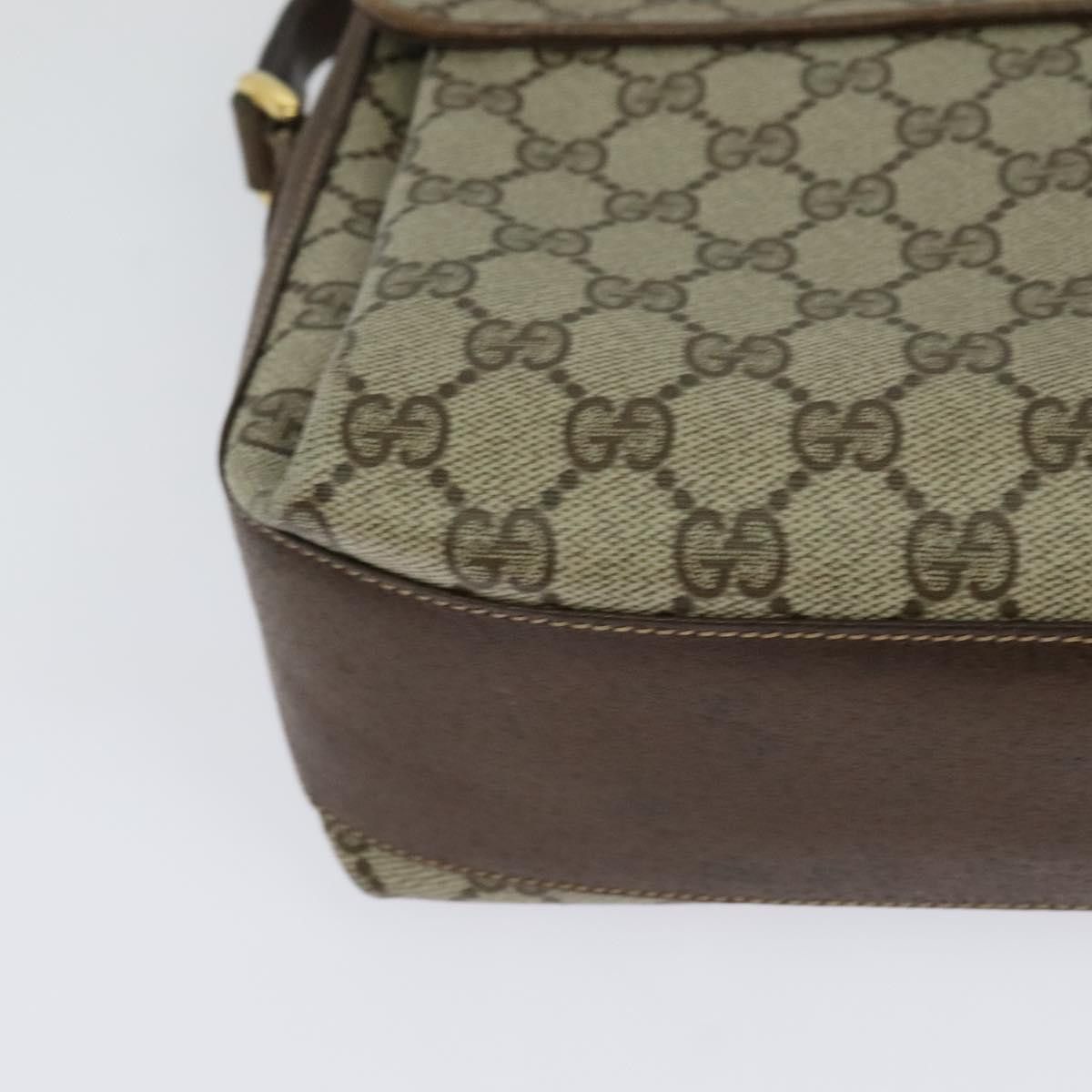 Gucci GUCCI GG Supreme Web Sherry Line Bag Pvc Beige Gold 904 02 Size ONE SIZE - 12 Thumbnail