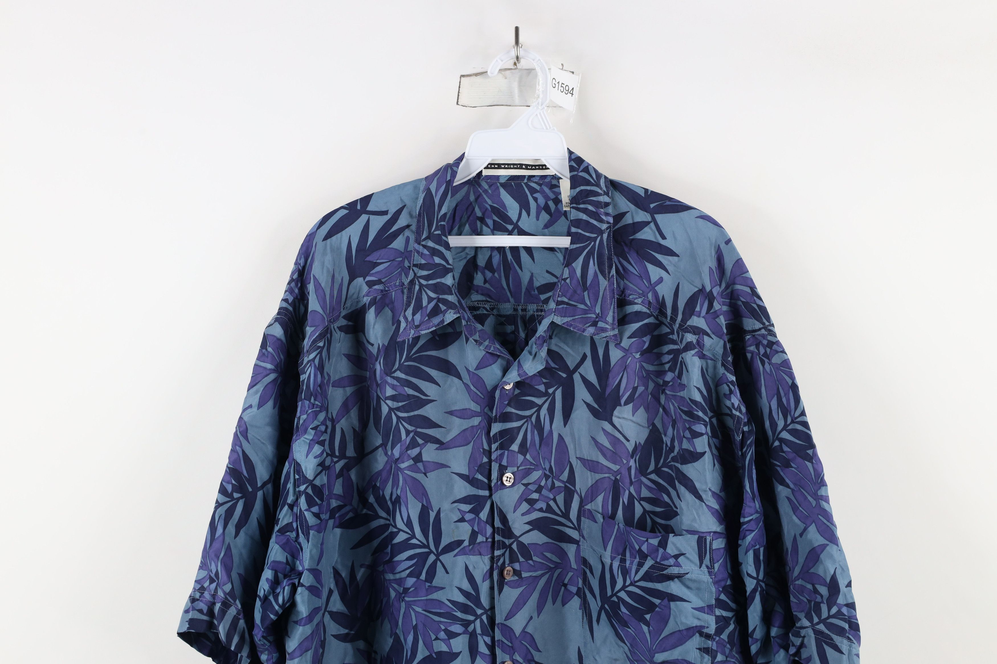 Vintage Vintage 90s Streetwear Palm Leaf Baggy Collared Button Shirt Size US XL / EU 56 / 4 - 2 Thumbnail