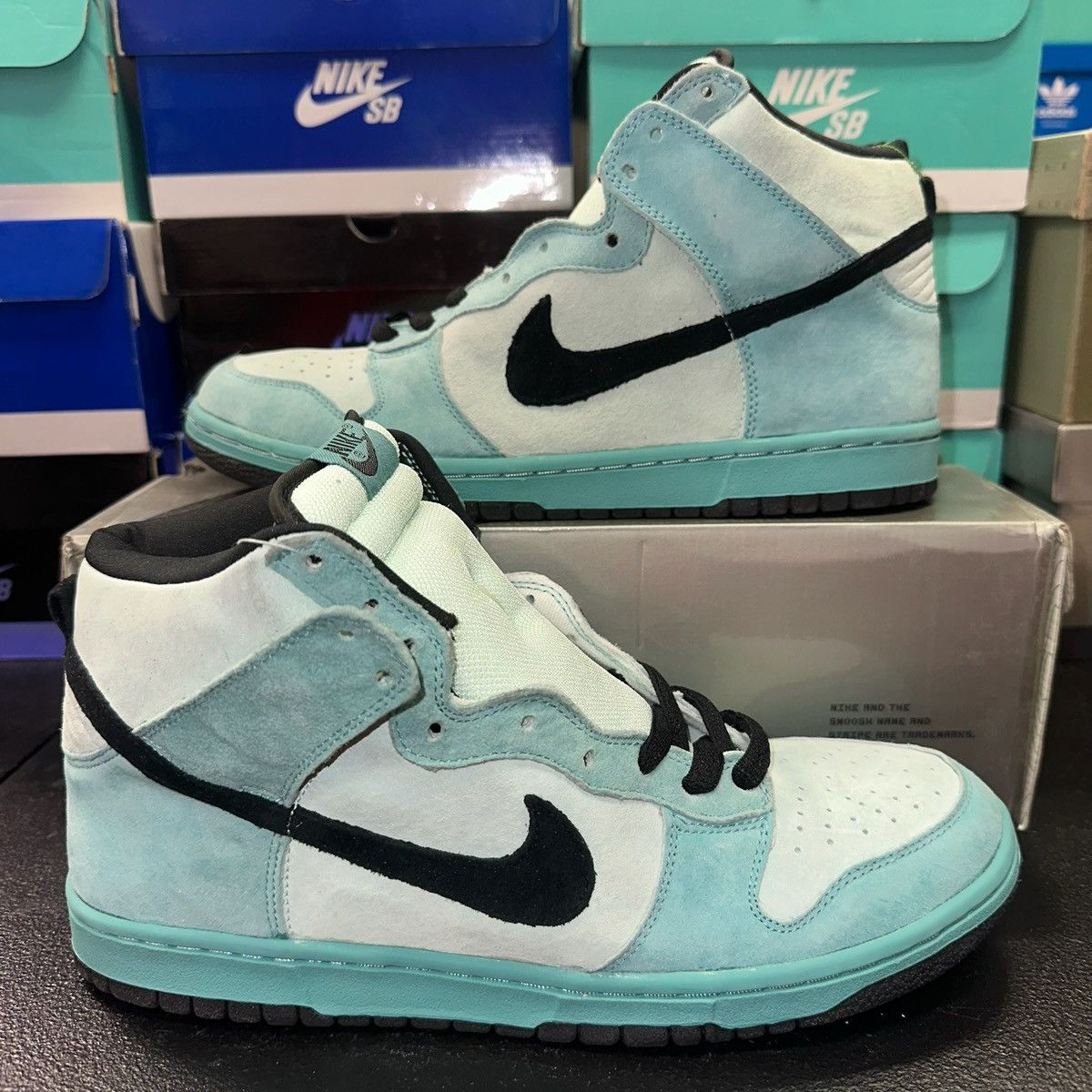 Nike Size 11 - Nike Dunk SB High Sea Crystal 305050-301 2004 Size US 11 / EU 44 - 1 Thumbnail