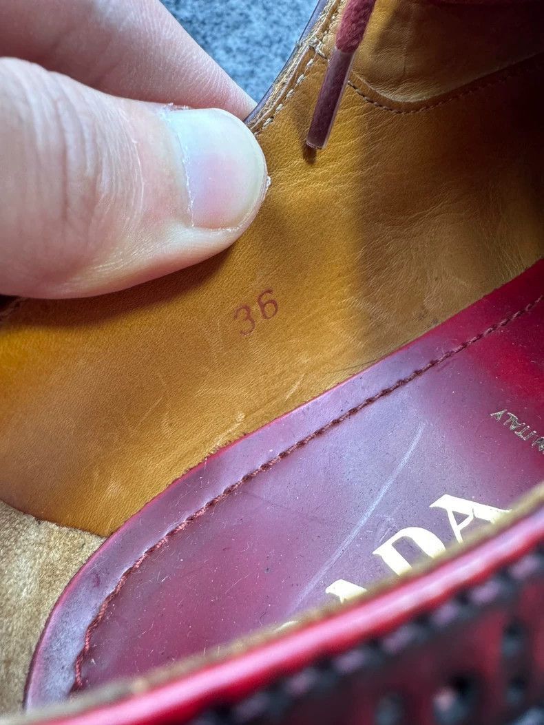 Prada Prada Burgundy Platform Oxford Shoes -2505 Size US 5.5 / EU 38 - 7 Thumbnail