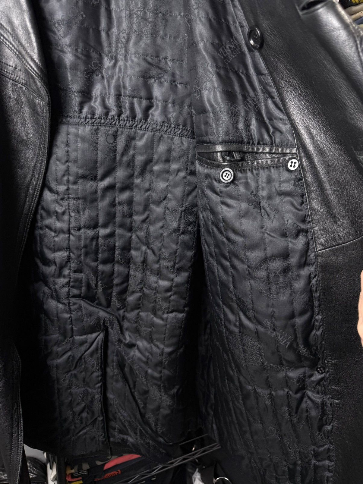 Versace Vintage Versace V2 Leather Jacket Cloak Trench Size US XL / EU 56 / 4 - 11 Thumbnail