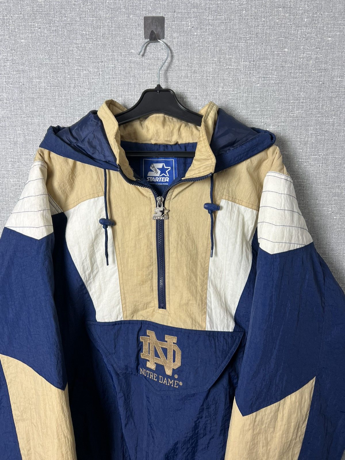 Starter 90s Starter Notre Dame Fighting Irish Nylon Bomber Jacket Size US L / EU 52-54 / 3 - 3 Thumbnail