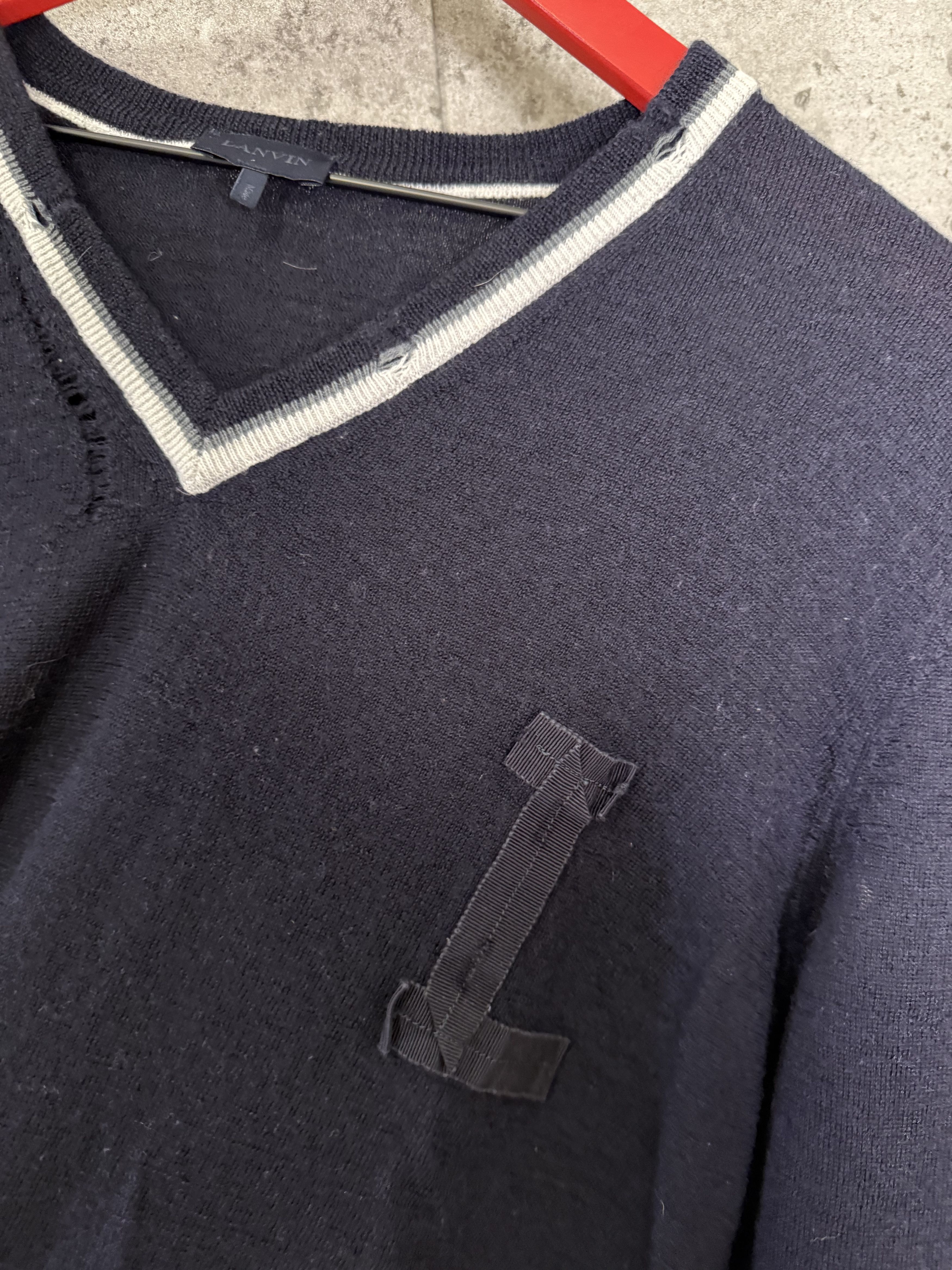 Lanvin Lanvin distressed wool sweater Size US XL / EU 56 / 4 - 4 Thumbnail