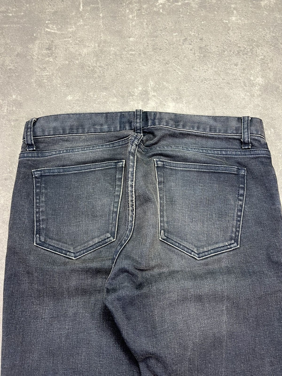 Sandro Sandro Faded Washed Dark Blue / Black Droit Denim Jeans 31 Size US 31 - 11 Thumbnail