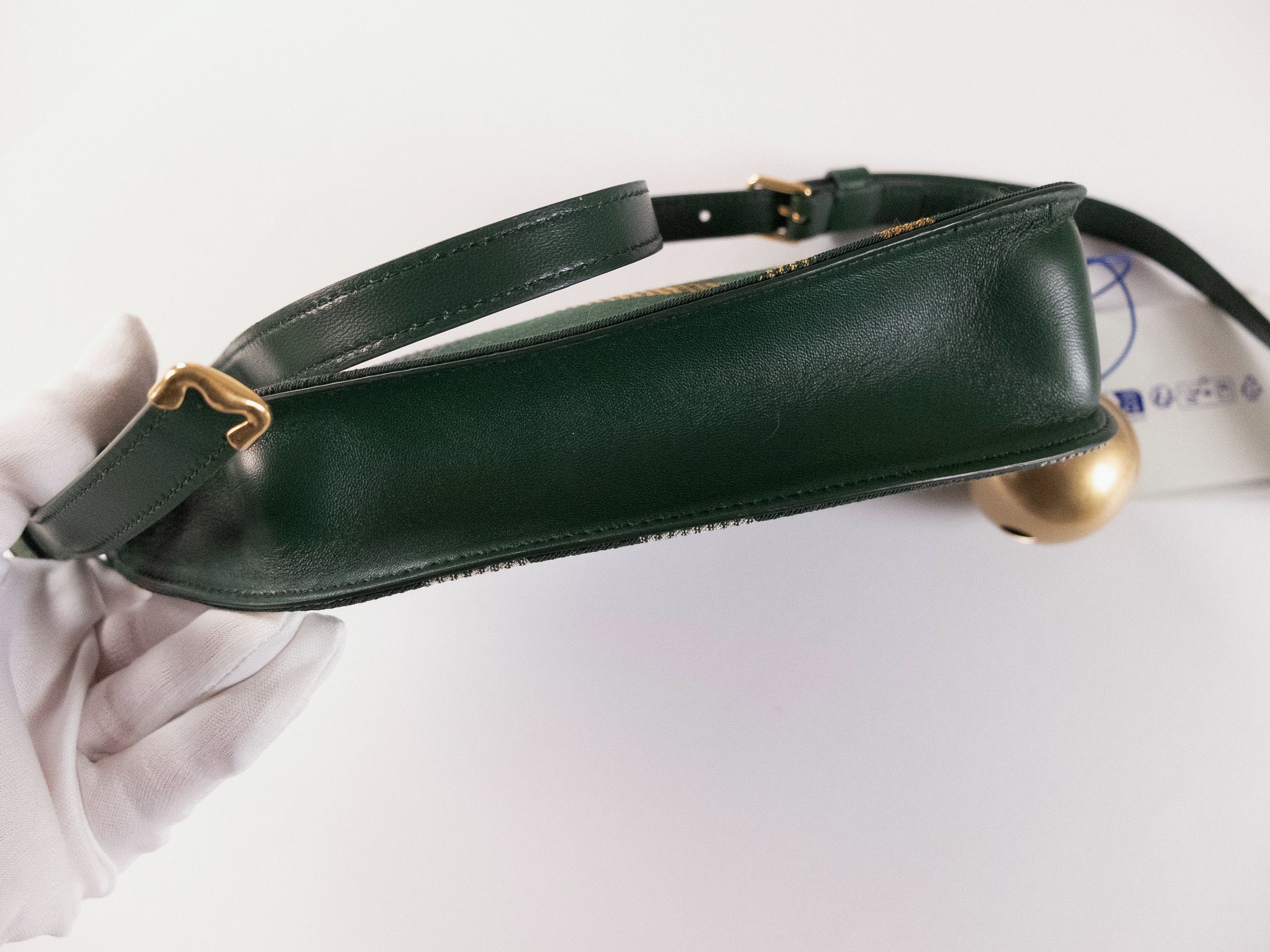 Burberry BURBERRY Shield green check canvas leather shoulder bag Size ONE SIZE - 9 Thumbnail