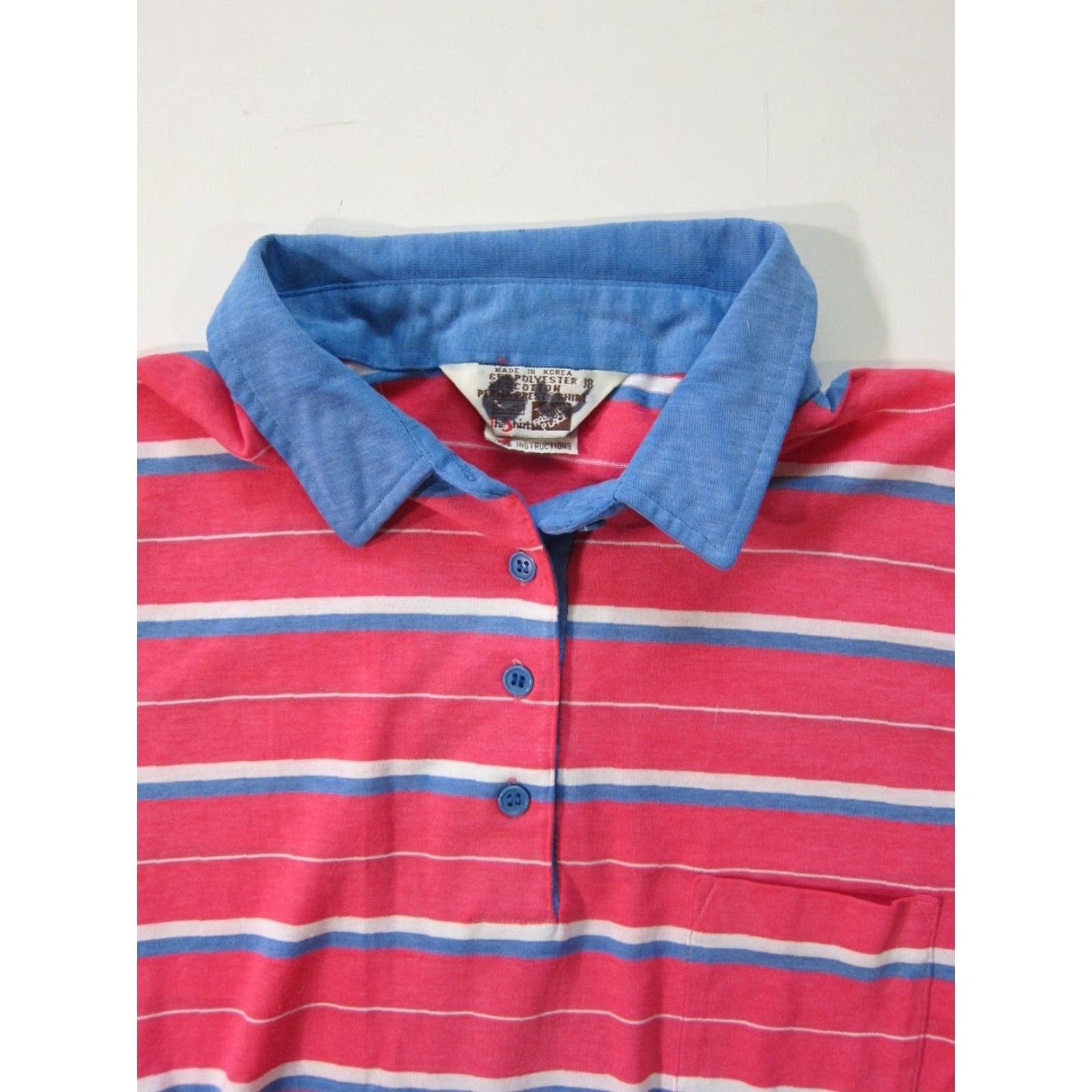 Vintage Vintage The Fashion Place Polo Shirt Women Stripe Pink Blue Lightweight Cotton L Size L / US 10 / IT 46 - 5 Thumbnail