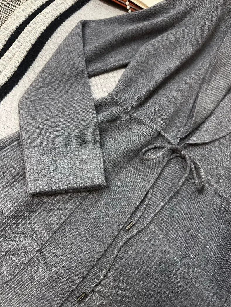 Loro Piana Loro Piana Dark Gray Cashmere and Silk Long Cardigan Size XXS / US 00 / IT 34 - 5 Thumbnail