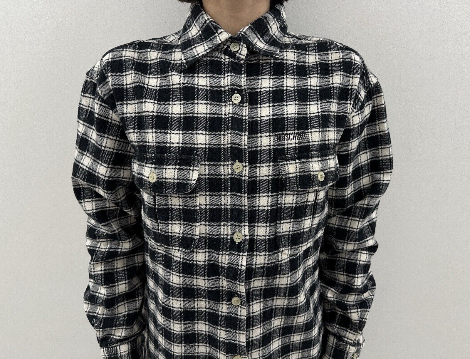Moschino Vintage 90s Moschino Jeans Flanel Shirt Checked Womens Size M / US 6-8 / IT 42-44 - 2 Thumbnail