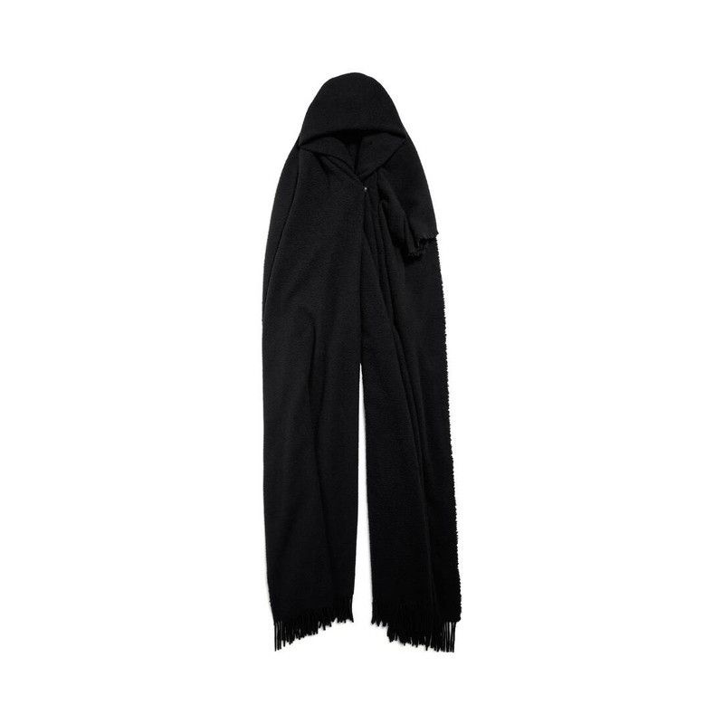 Balenciaga o1w1db10126 Size: OS / Oversized Scarf in Black Size ONE SIZE - 1 Thumbnail