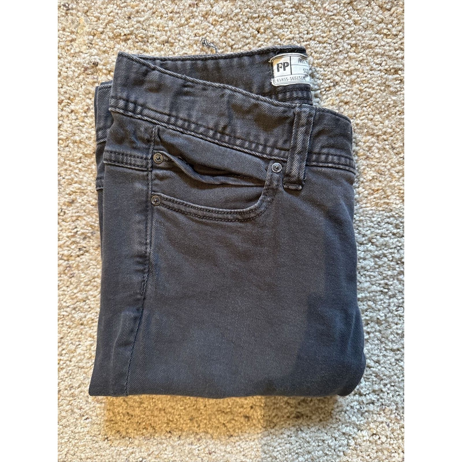 Free People Free People Distressed Cropped Ankle Skinny Jeans Gray, 27 Size 27" / US 4 / IT 40 - 4 Thumbnail